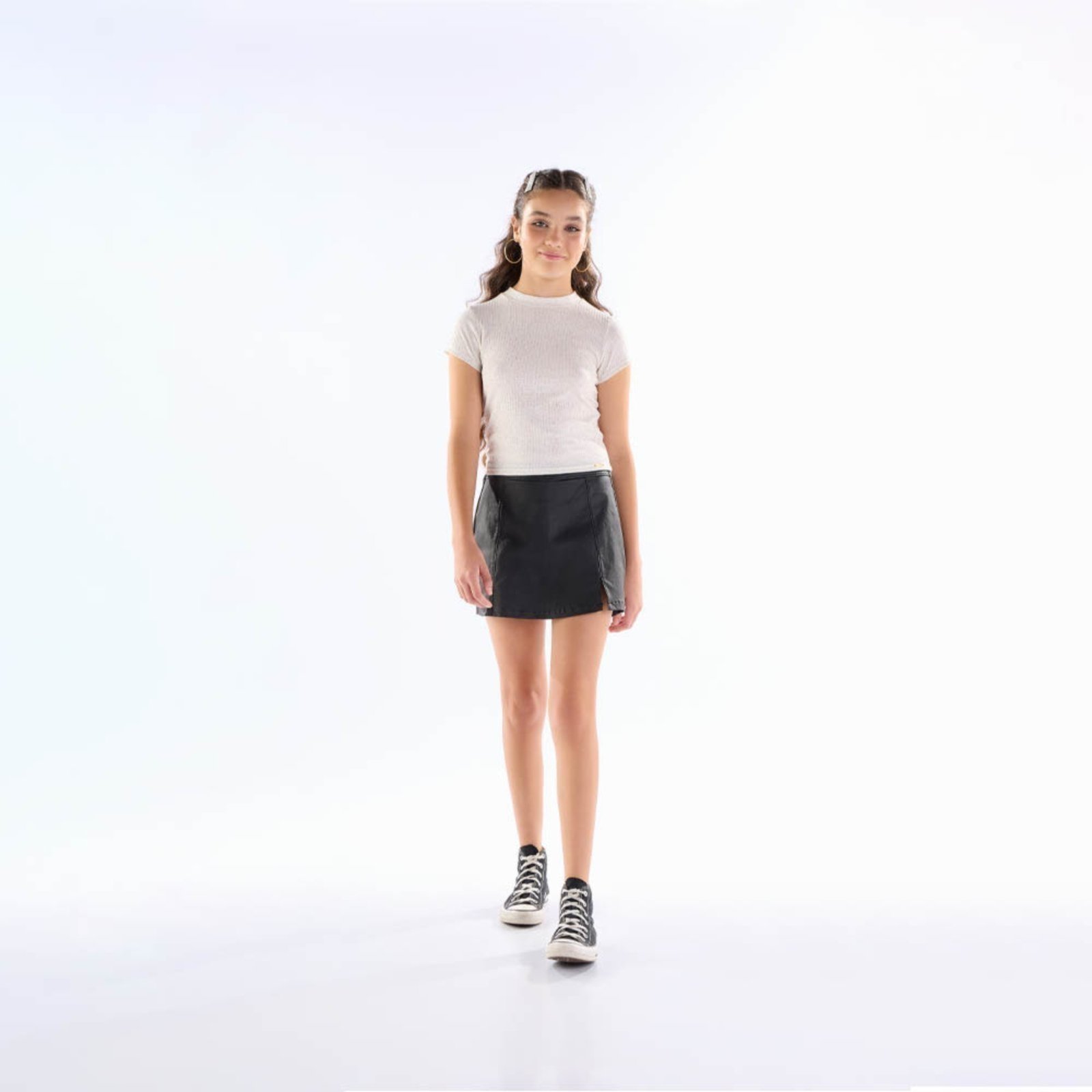 Infantil – Short Saia Juvenil Menina – Preto – 50817-51