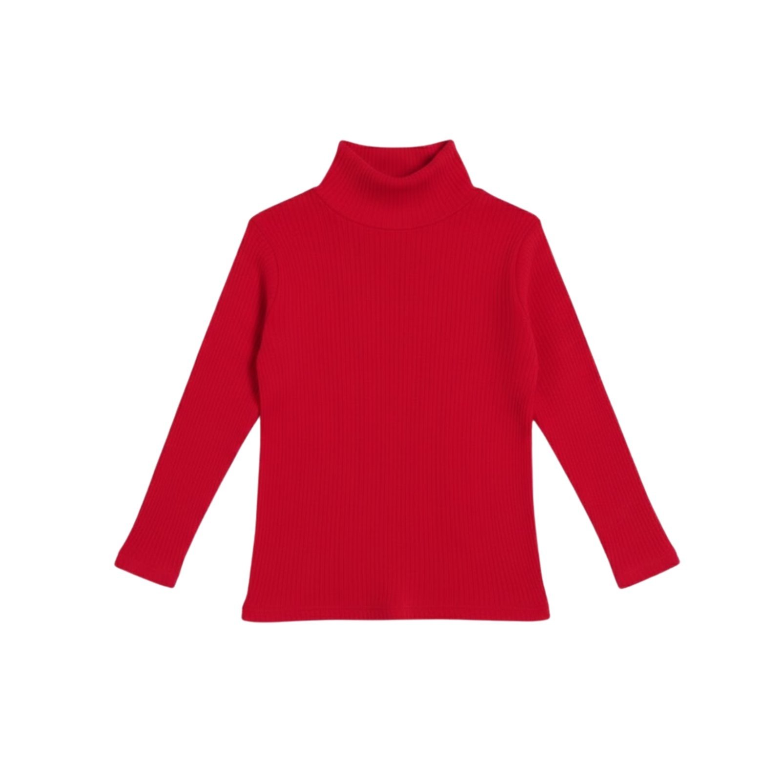 Infantil - Blusa Manga Longa Gola Alta em Ribana