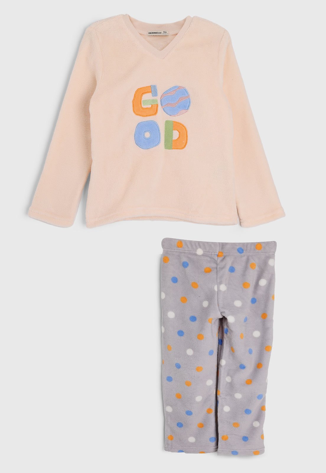 Pijama de Moletom Hering Plush Laranja