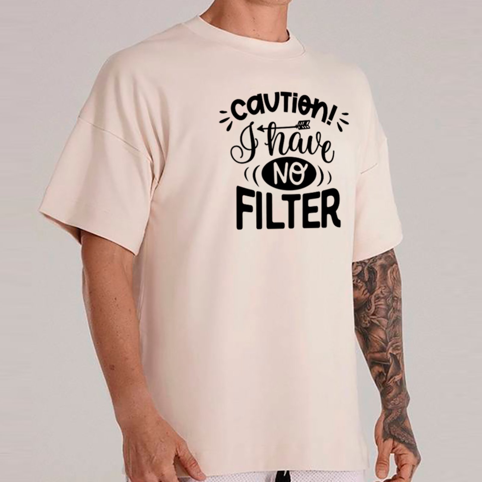 Vista 2 Camiseta Ousy Básica Sinceridade Total Meme Unissex Off White off-white white ousy off-white white