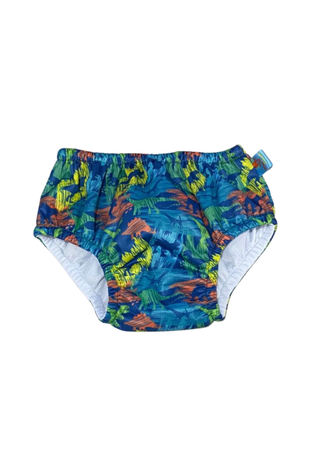 Sunga Fralda de Banho Reutilizável Meu Tibum FPU 50+ Dino Art POO. Antivazamento, Confortável e Sustentável