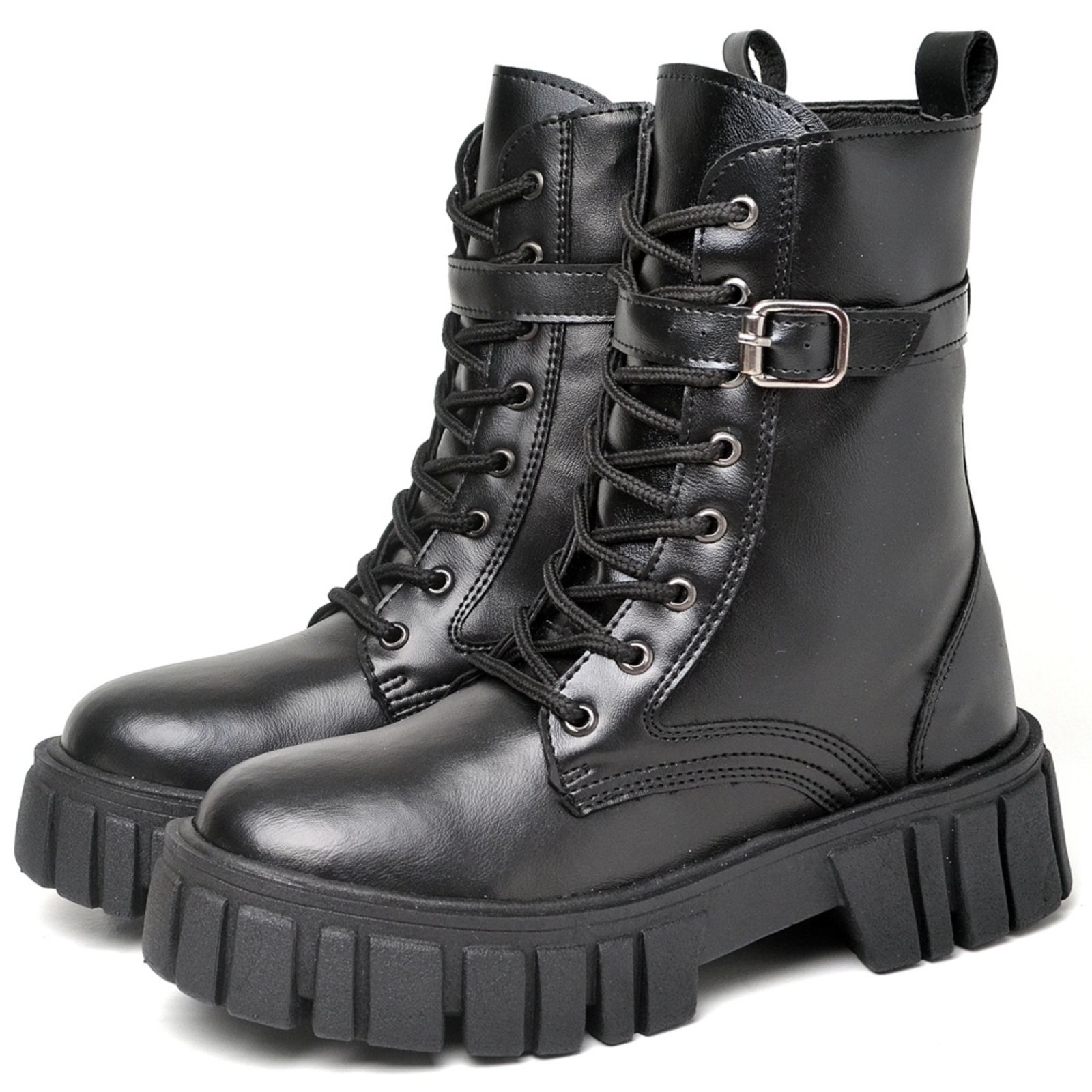 Bota Coturno Feminina Tratorada DUBUY 1201FG Preto