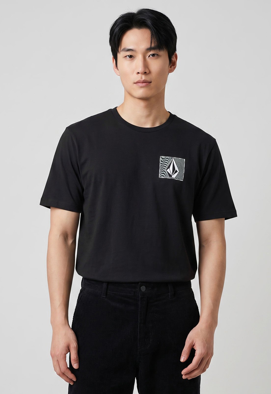 Camiseta Masculina Volcom Silk Wavy Train Preta