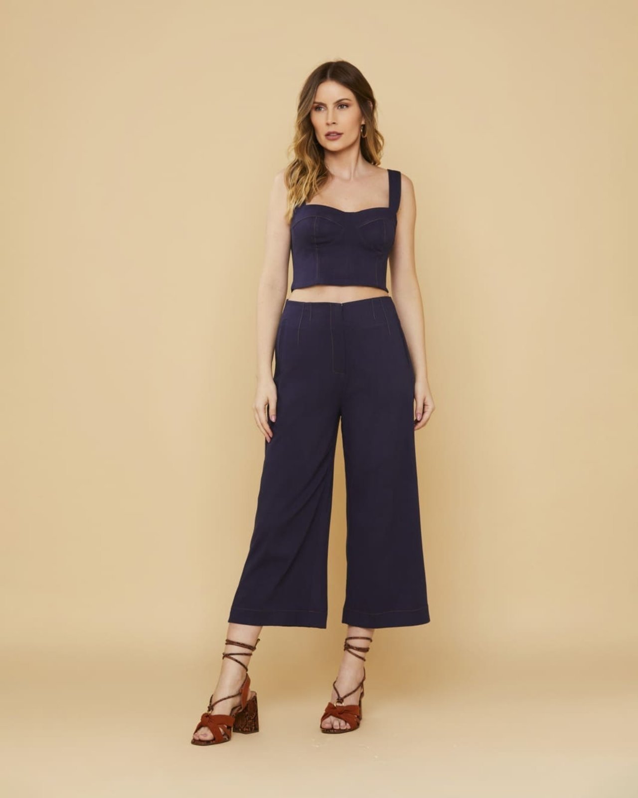 Calça Lemmut Pantacourt Azul