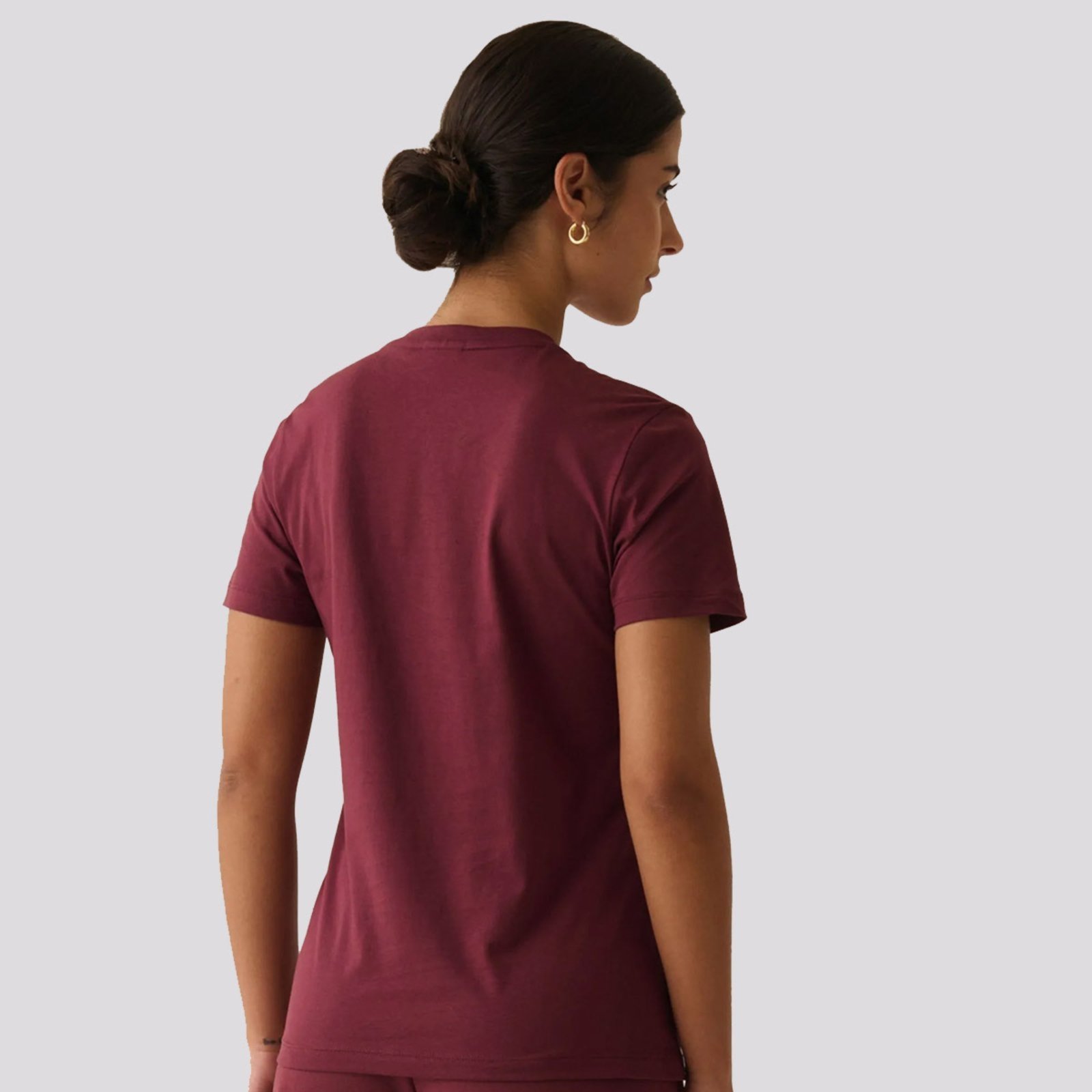 Vista 3 Camiseta Fila Basic Feminina Vinho vermelho Fila vermelho