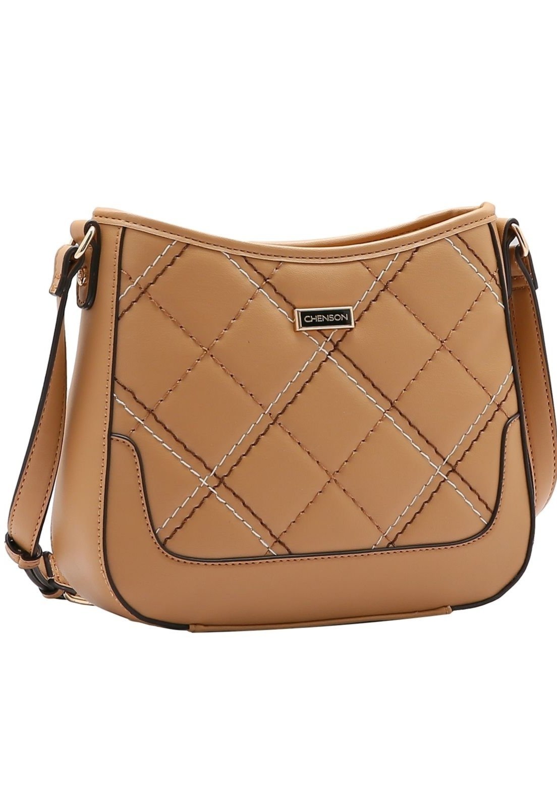 Bolsa Feminina Chenson Pesponto Delicado Bege