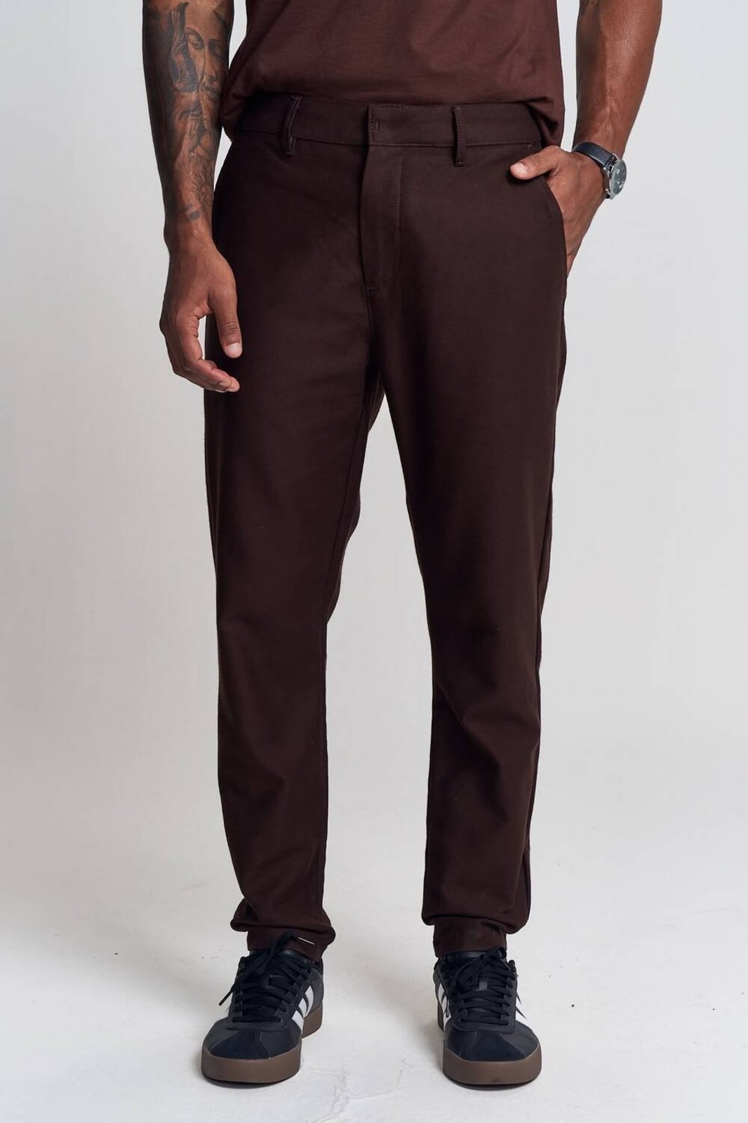 Calça Sarja Masculina - Harry Triton Marrom Roccia