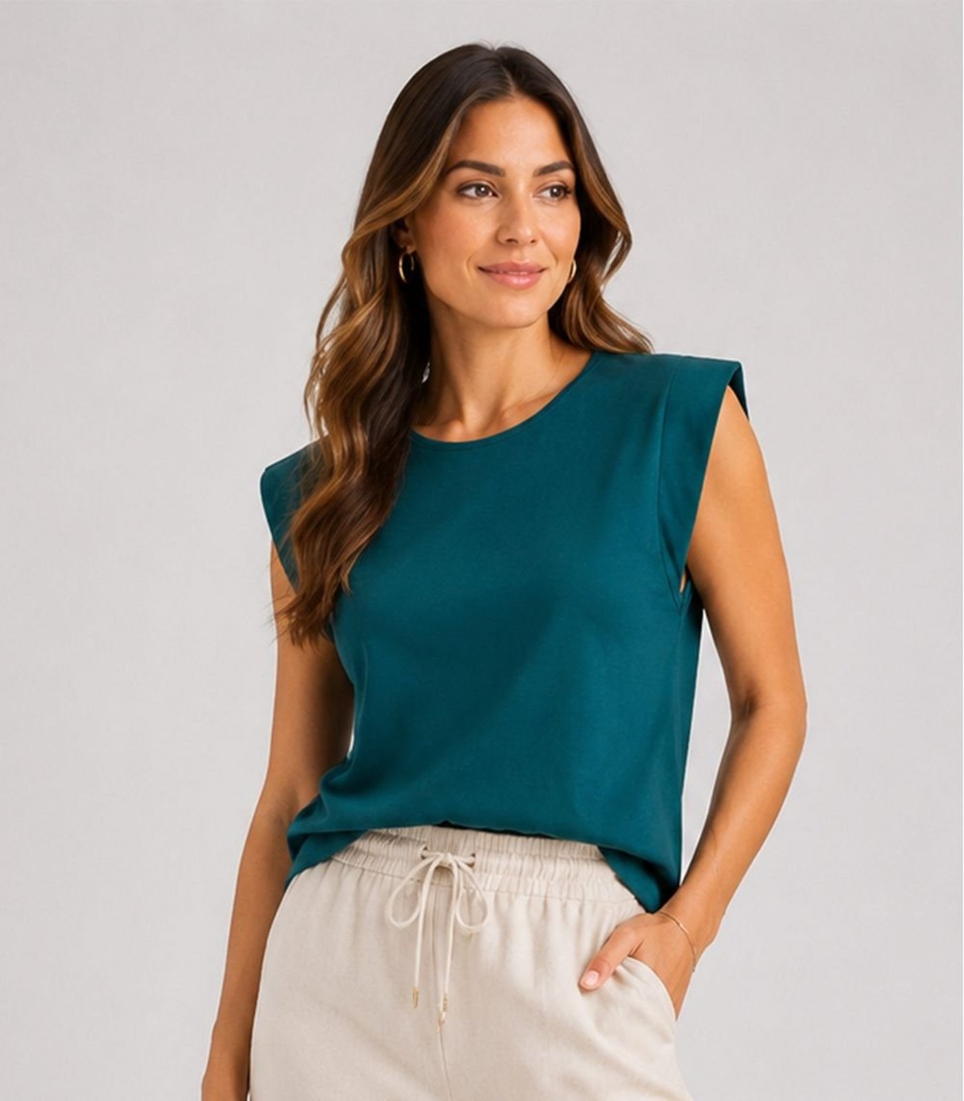 Blusa Feminina Manga Curta Infinita Cor Verde