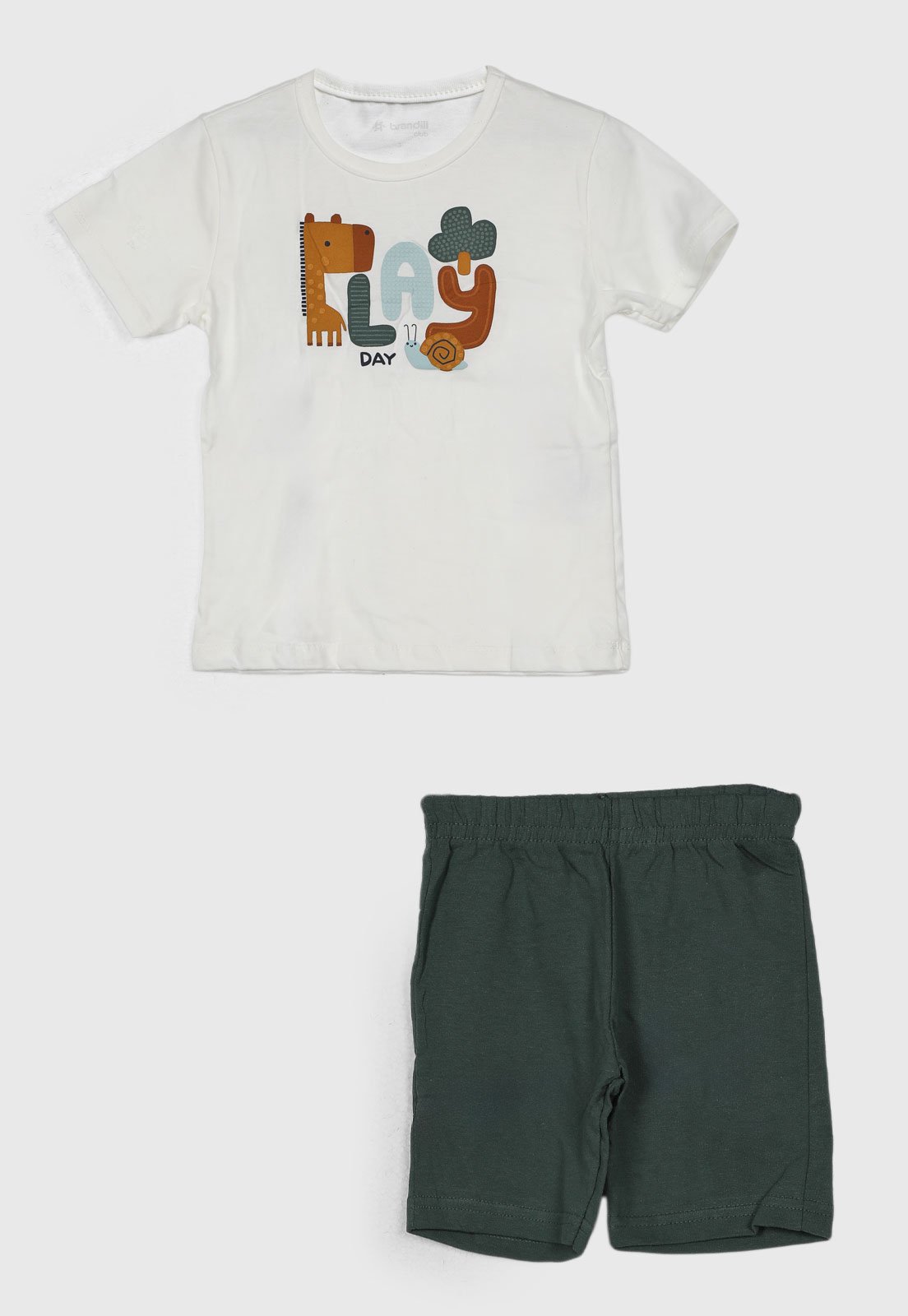 Conjunto Curto Brandili Play Day Branco