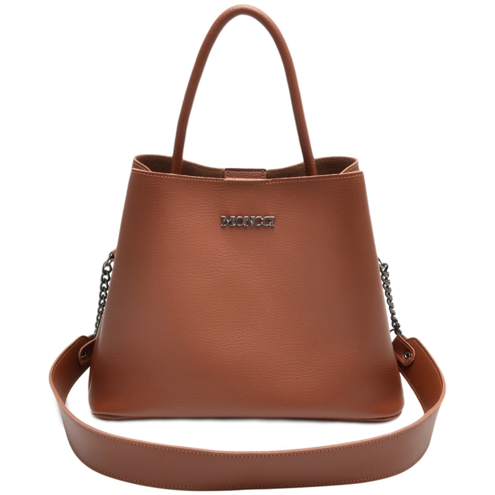 Bolsa Feminina Moncci Saco Tiracolo Madri Caramelo