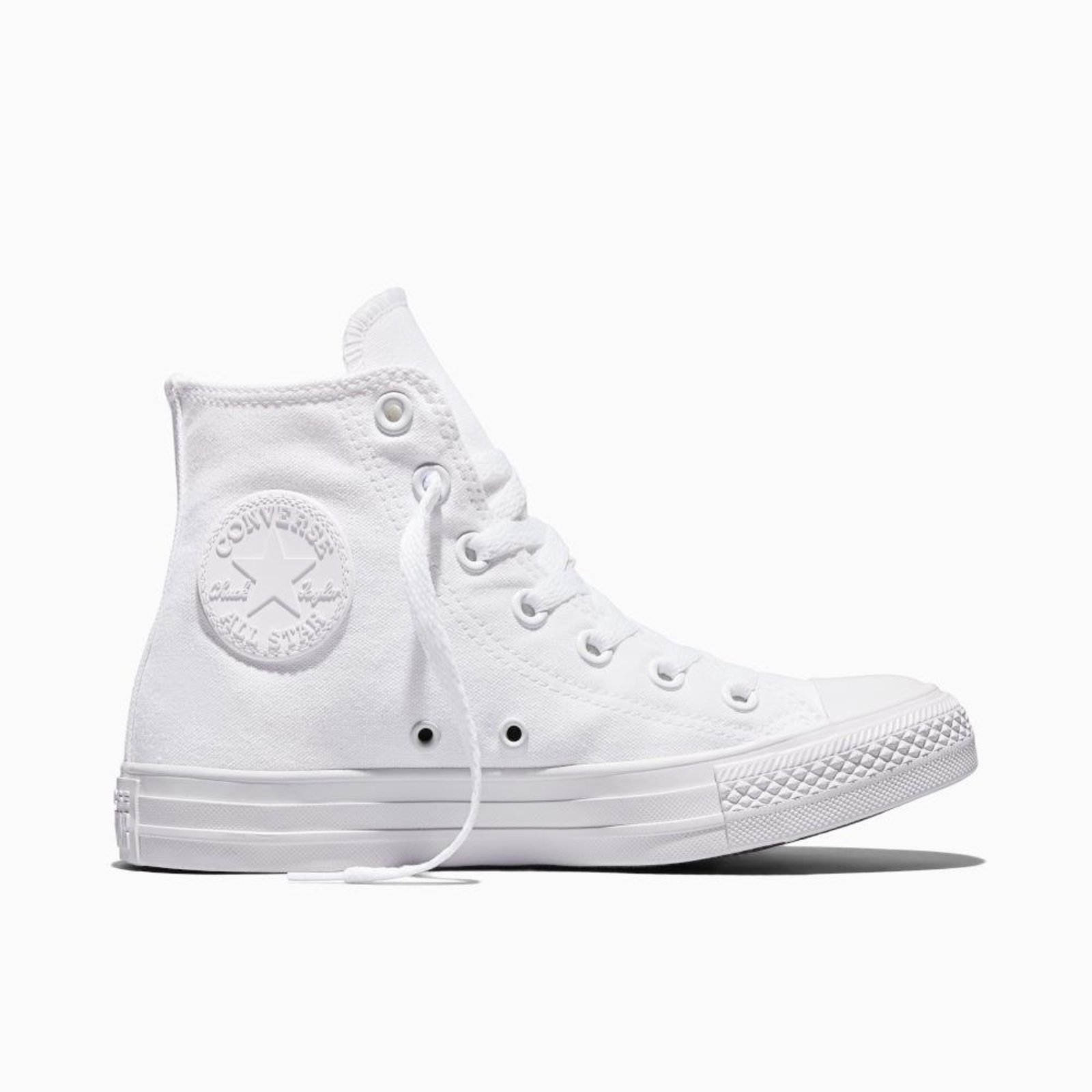 Tênis Chuck Taylor All Star Monochrome Canvas Alto Branco
