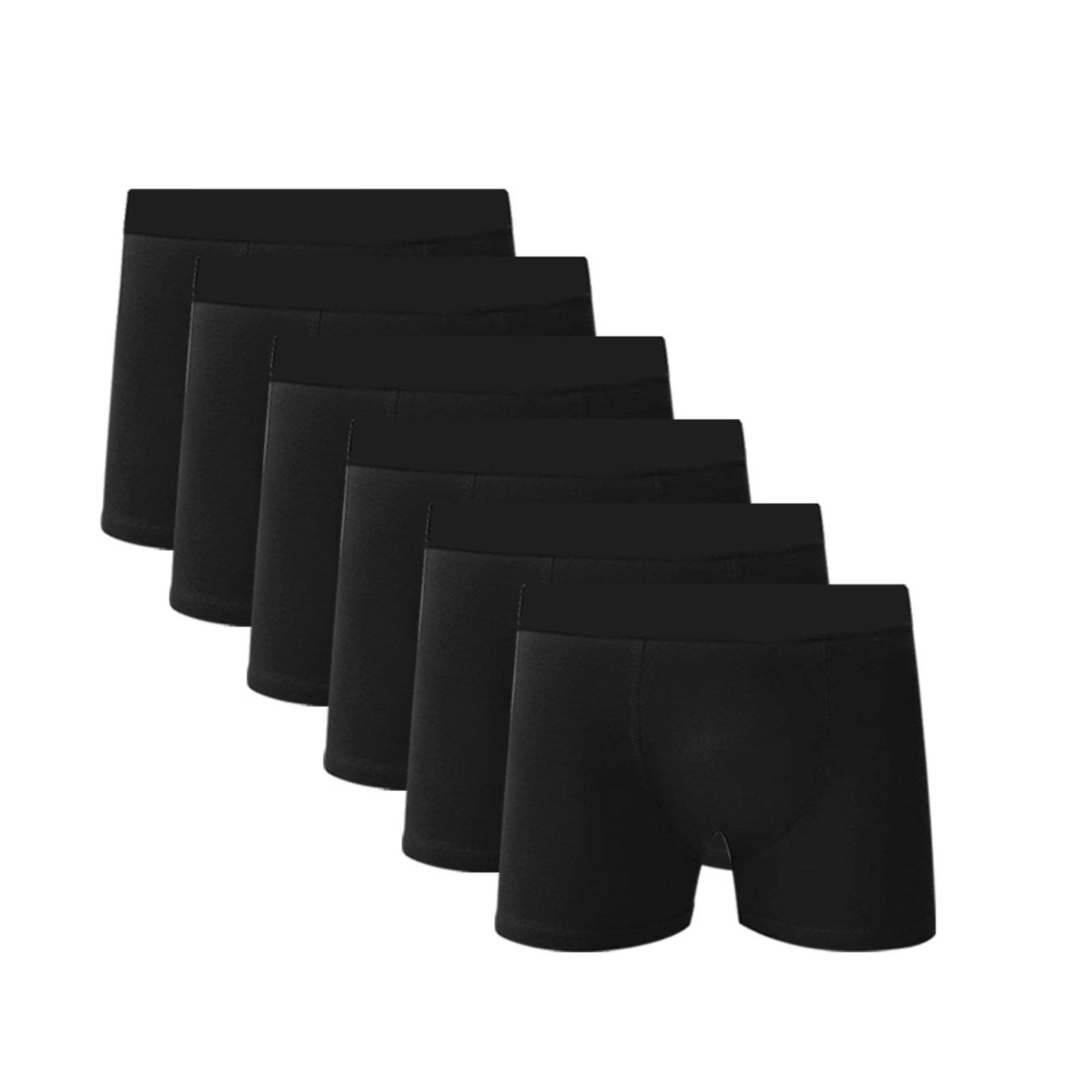 Vista 2 Kit 6 Cuecas Box Algodão Com Poliester C5 QLC SPORT preto QLC SPORT preto