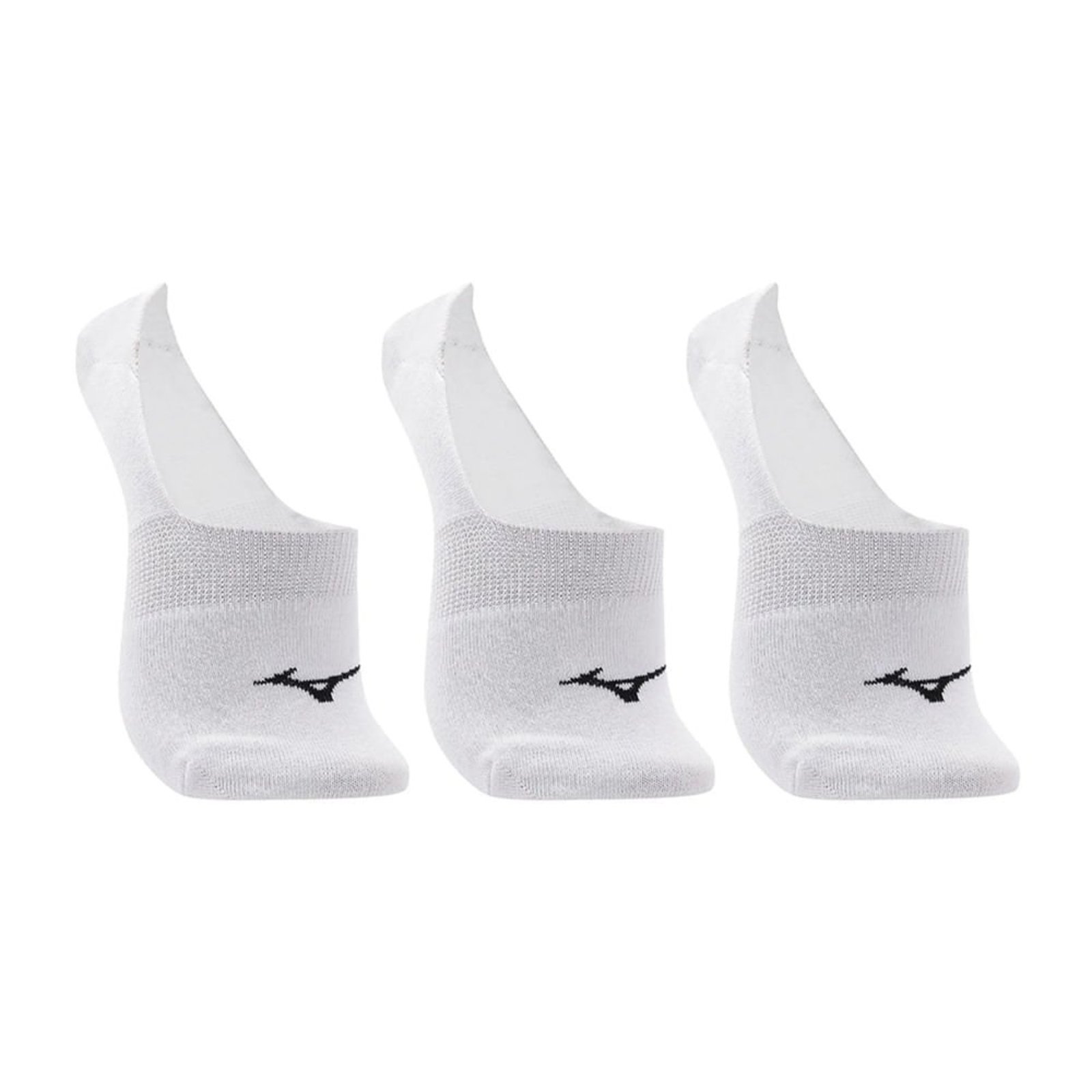 Kit c/ 3 Meias Unissex Mizuno Basic Invisível 33/38 Branco