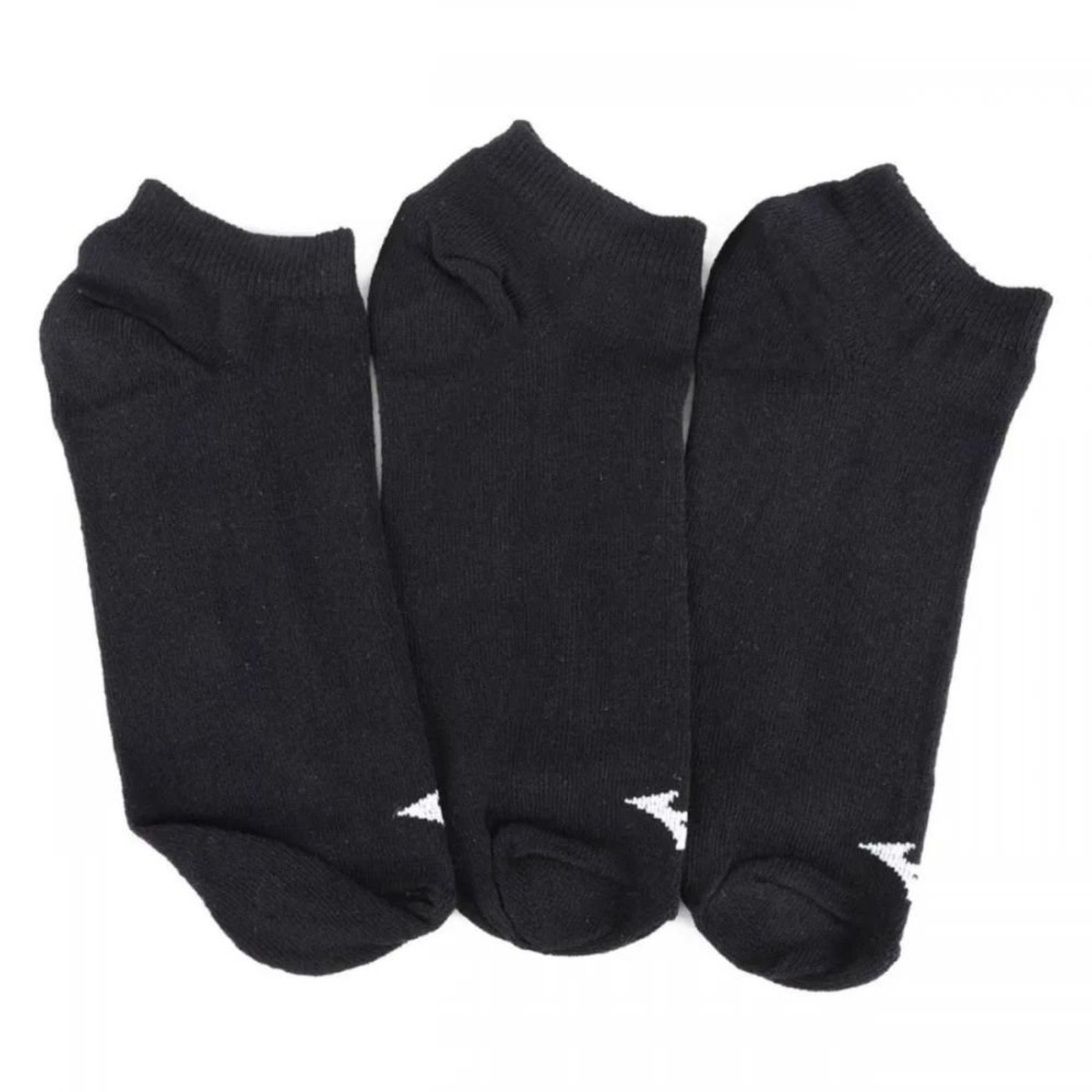Vista 3 Kit Meia Masculino Sapatilha Mizuno Trimiz preto preto