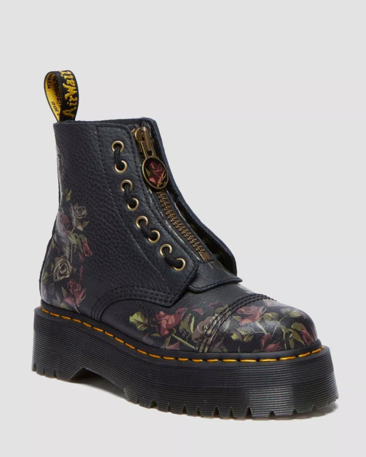 Bota Sinclair Decayed Roses Tumbled Nappa Dr. Martens