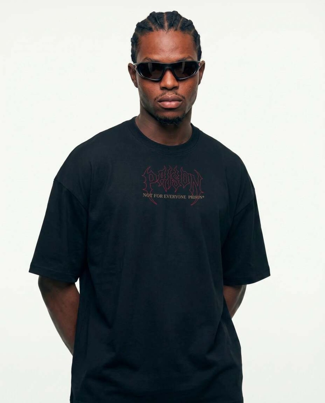 Camiseta Oversized Thorns Prison Preta