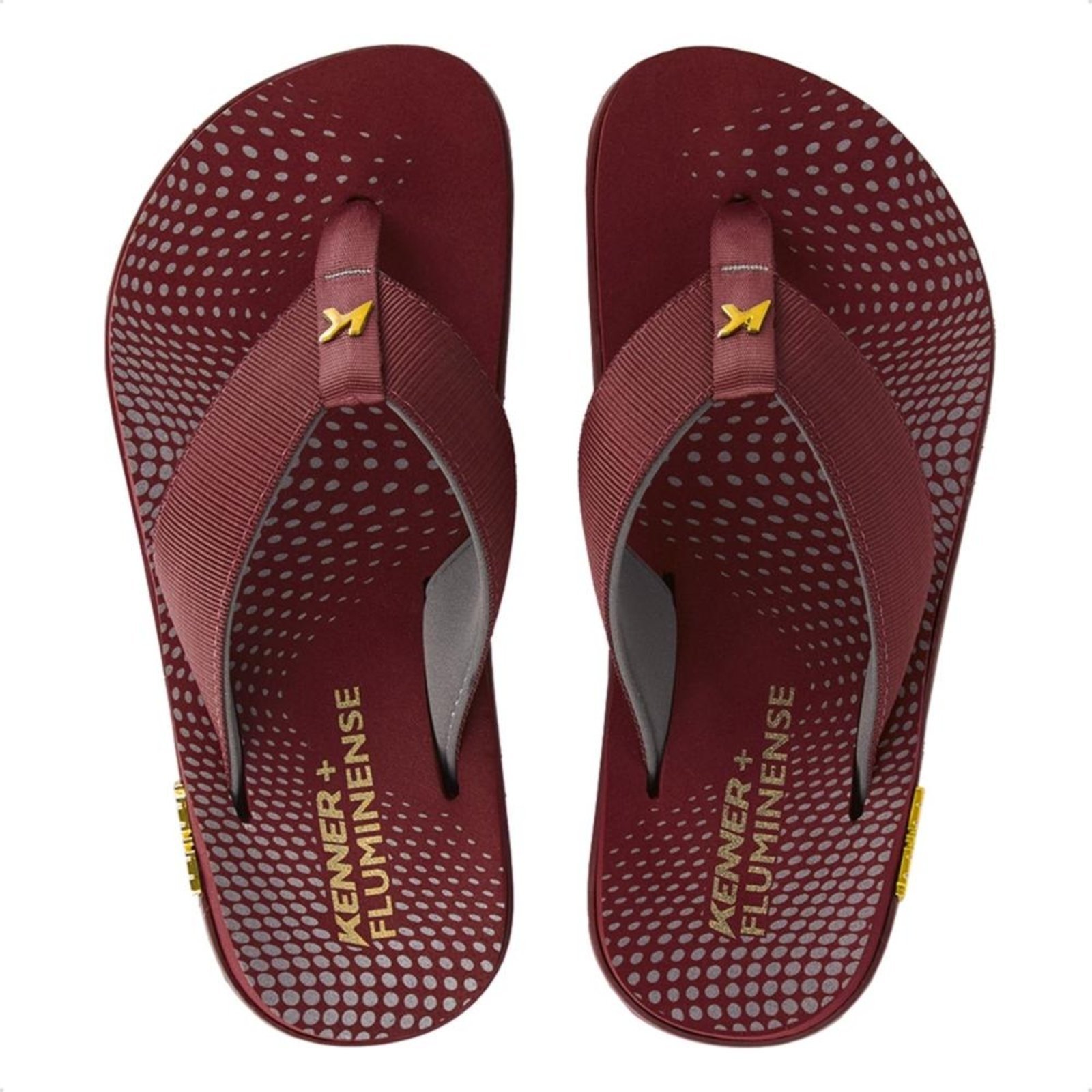 Chinelo Kenner Masculina Kivah Fluminense Grená Vinho