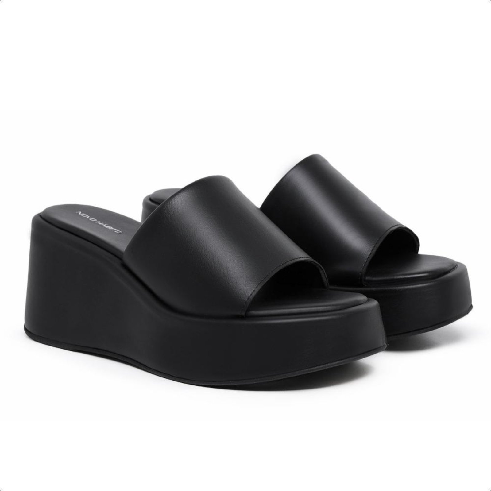 Tamanco Feminino Casual Com Salto Confortável Preto 34 Preto