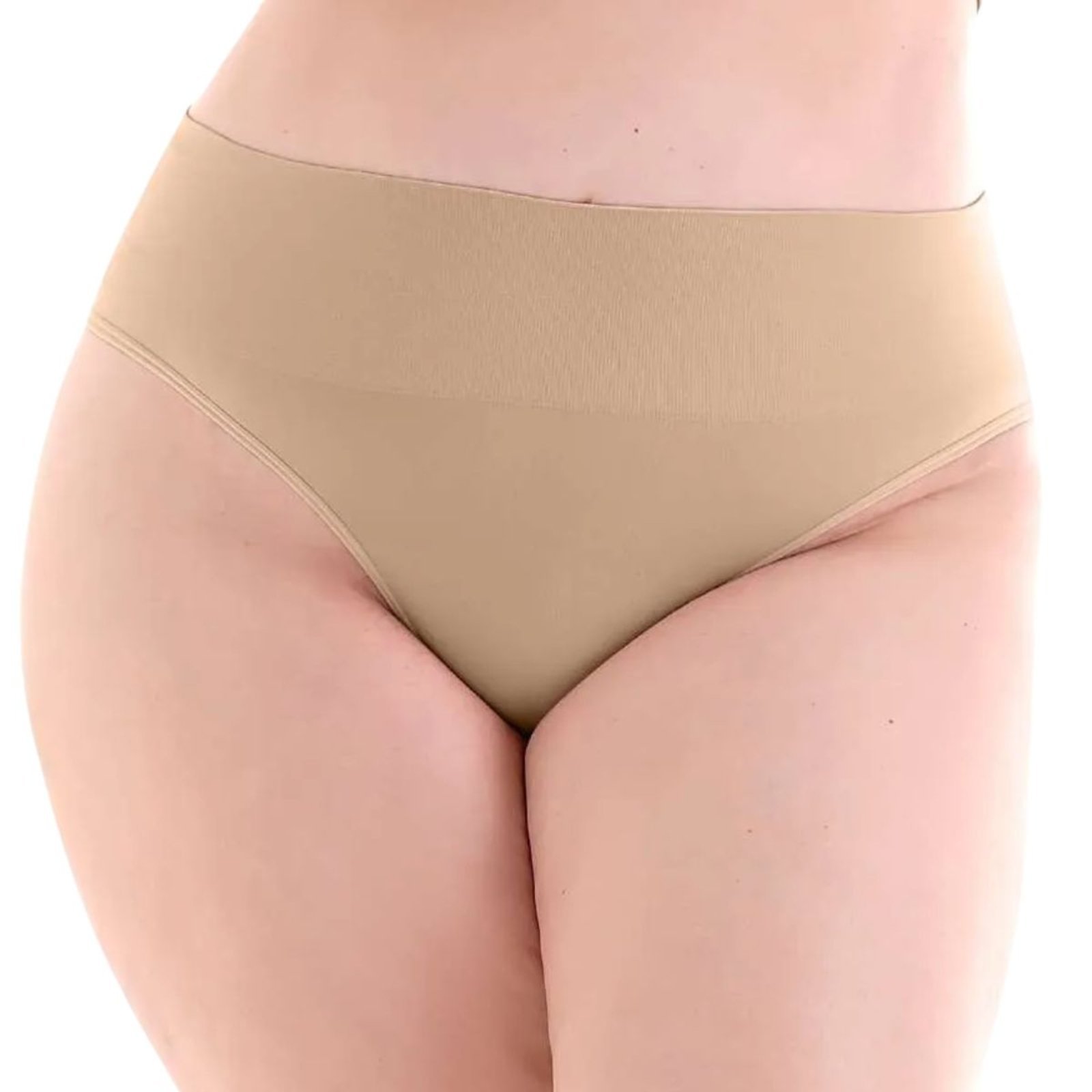 Calcinha Tanga Plus Size Cós Alto Sem Costura Zee Rucci