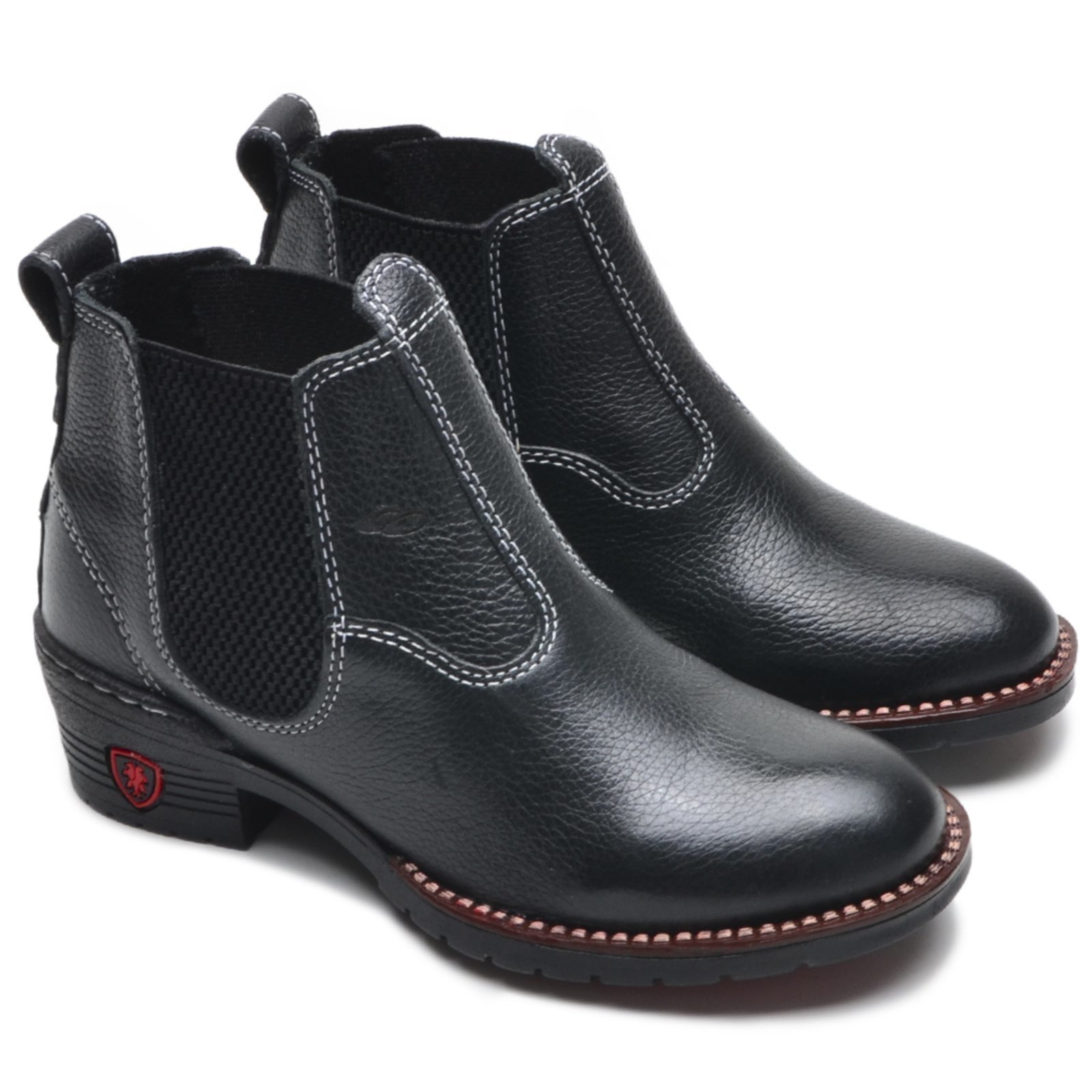 Infantil – Botinha Botina em Couro Macio – Preto