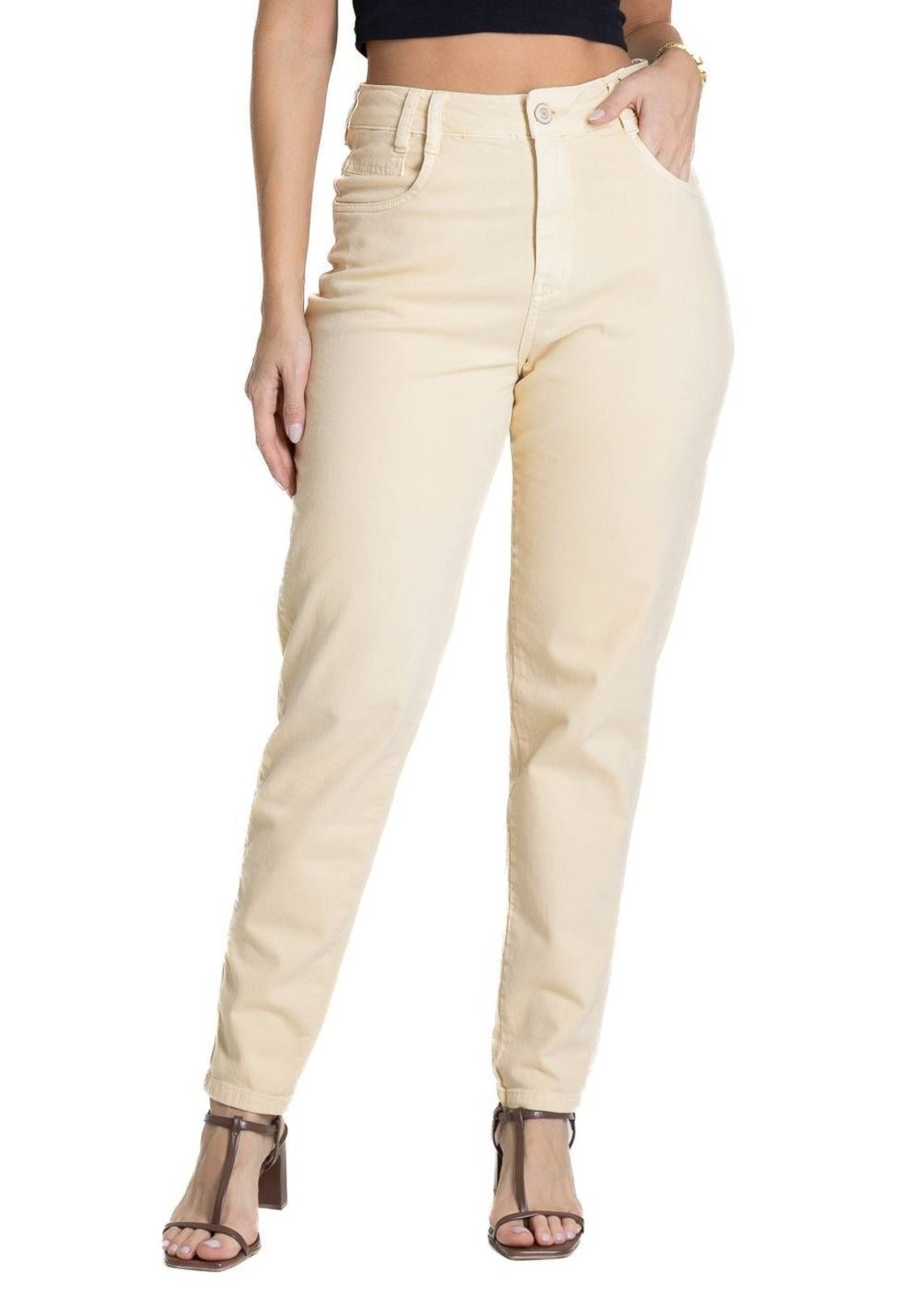 Calça Sarja Sawary Mom – 281747 – Amarelo – Sawary