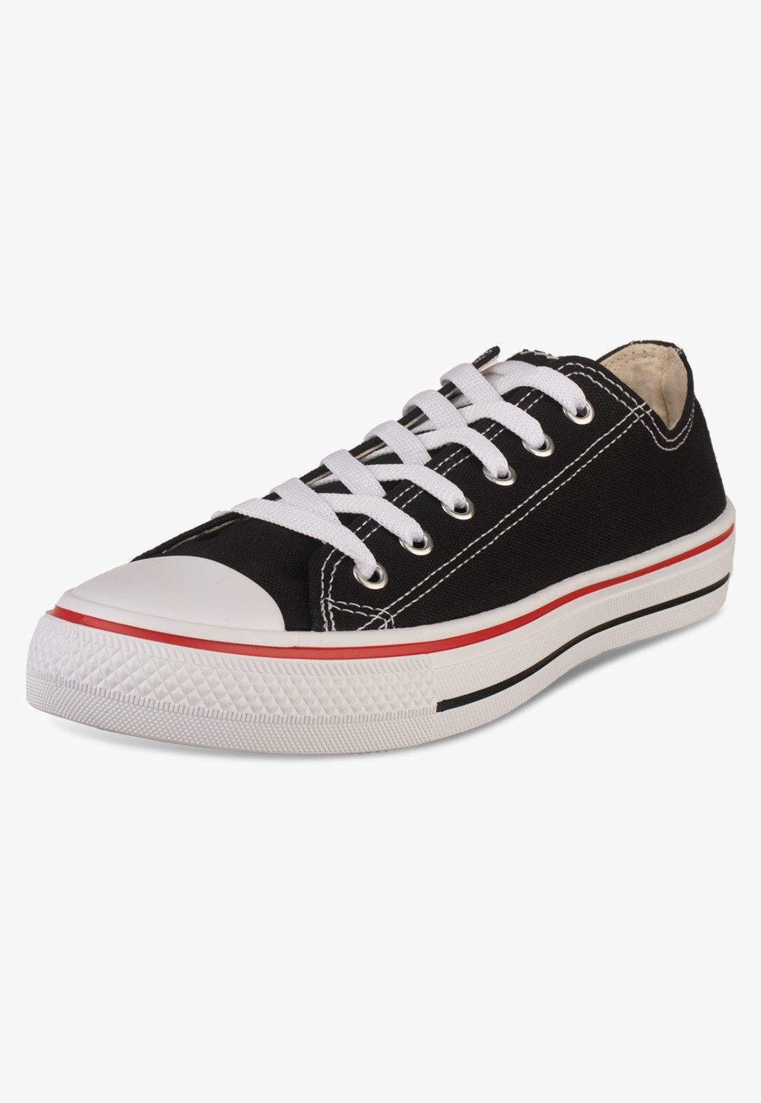 Tênis Feminino Casual Takata Lona Clássico Cano Baixo Preto