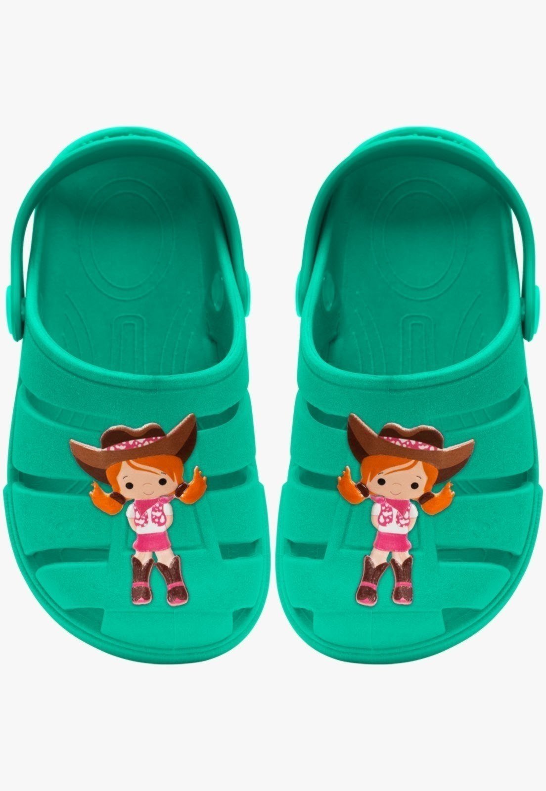 Infantil - Sandalia Babuche Feminino Pópidi Chinelo Cowgirl Verde