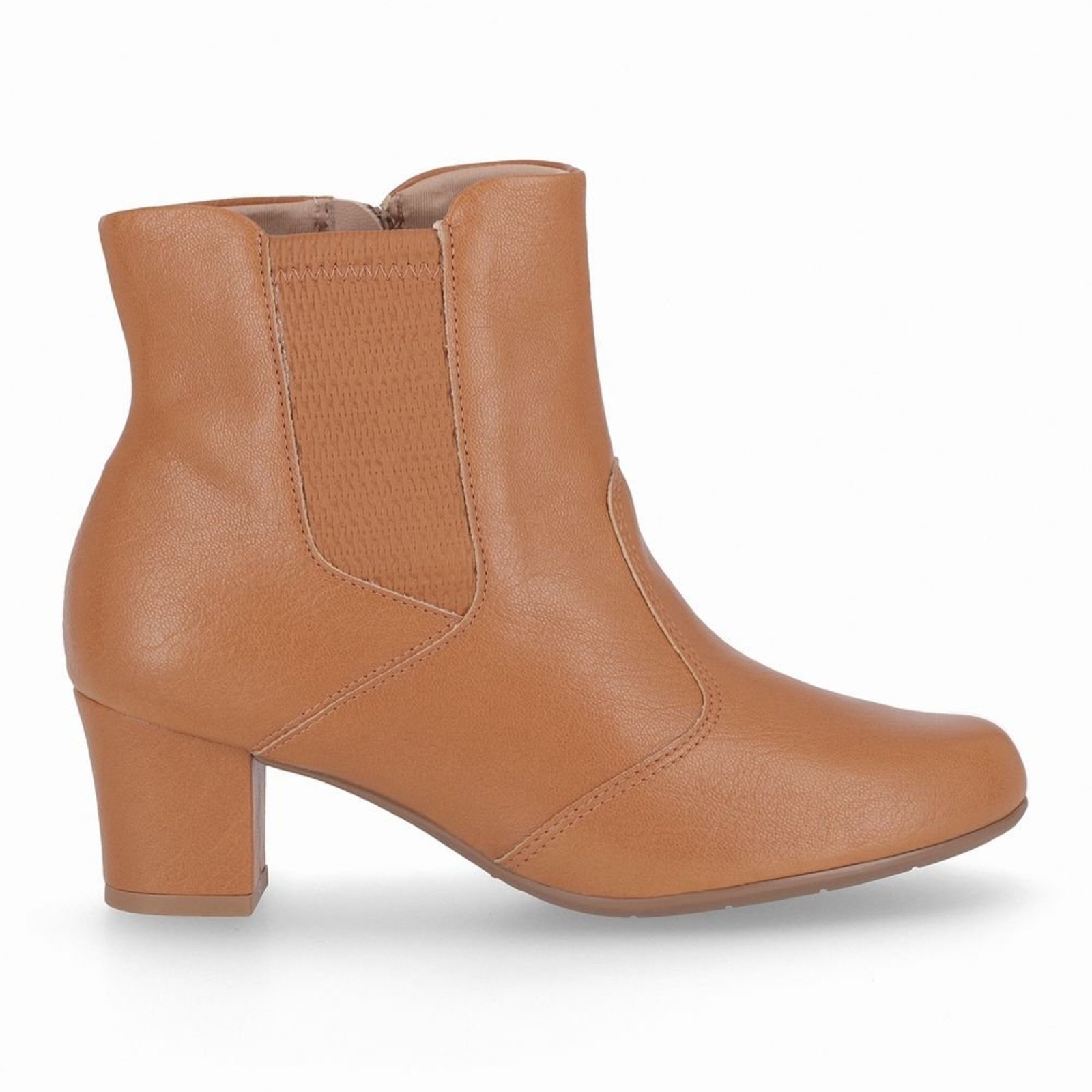 Bota Laura Cano Curto Salto Médio Mascavo