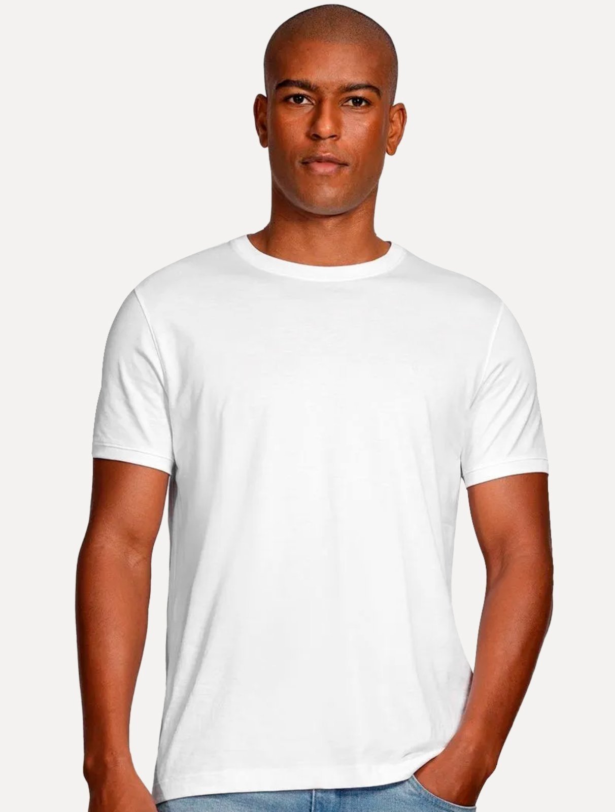 Camiseta Aramis Masculina Basic 3D Rubber Logo Branca