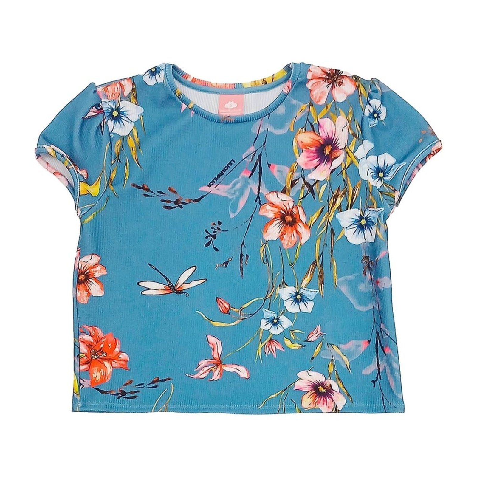 Infantil - Blusa Manga Curta Florida Feminina lilica Ripilica
