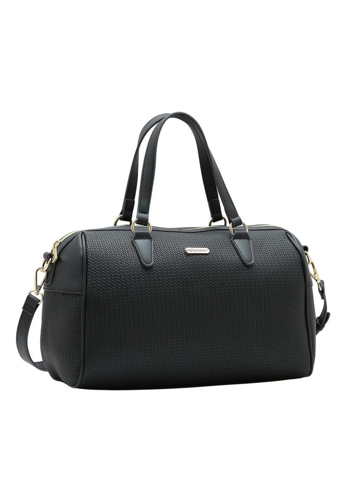 Bolsa Feminina Chenson Baú Textura em Mini Elos 3485963 Preto