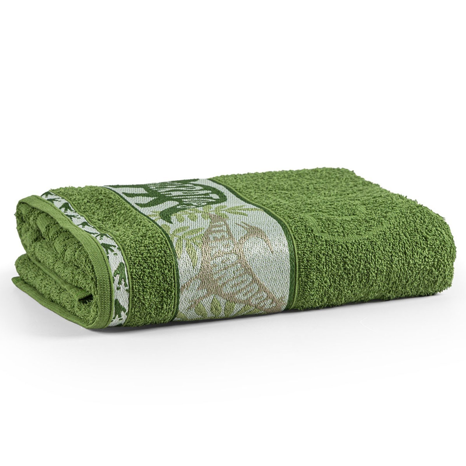 Toalha de Banho Avulsa Casa Scarpa Minimi Algodão - 1,15m x 75cm - Jurássico Dinossauro - Verde