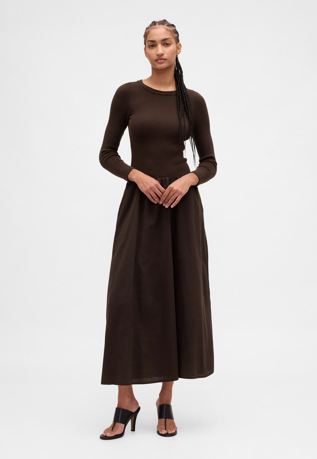 Vestido GAP Longo Ribana Marrom