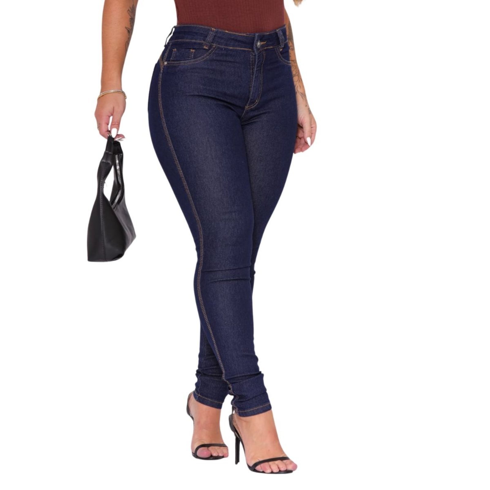 Calça Feminina Skinny Azul Escuro Jeans Azulão Alleppo jeans