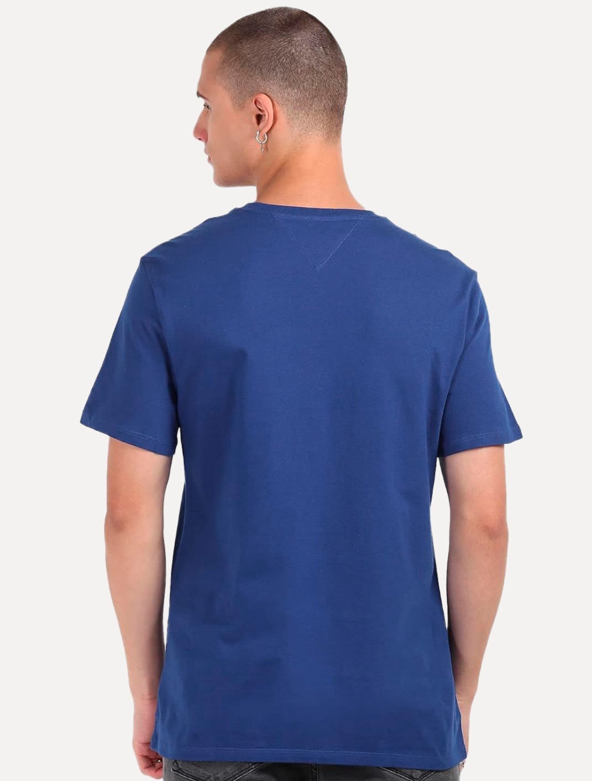 Vista 3 Camiseta Tommy Hilfiger Masculina Essential Cotton Tee Royal azul Tommy Hilfiger azul