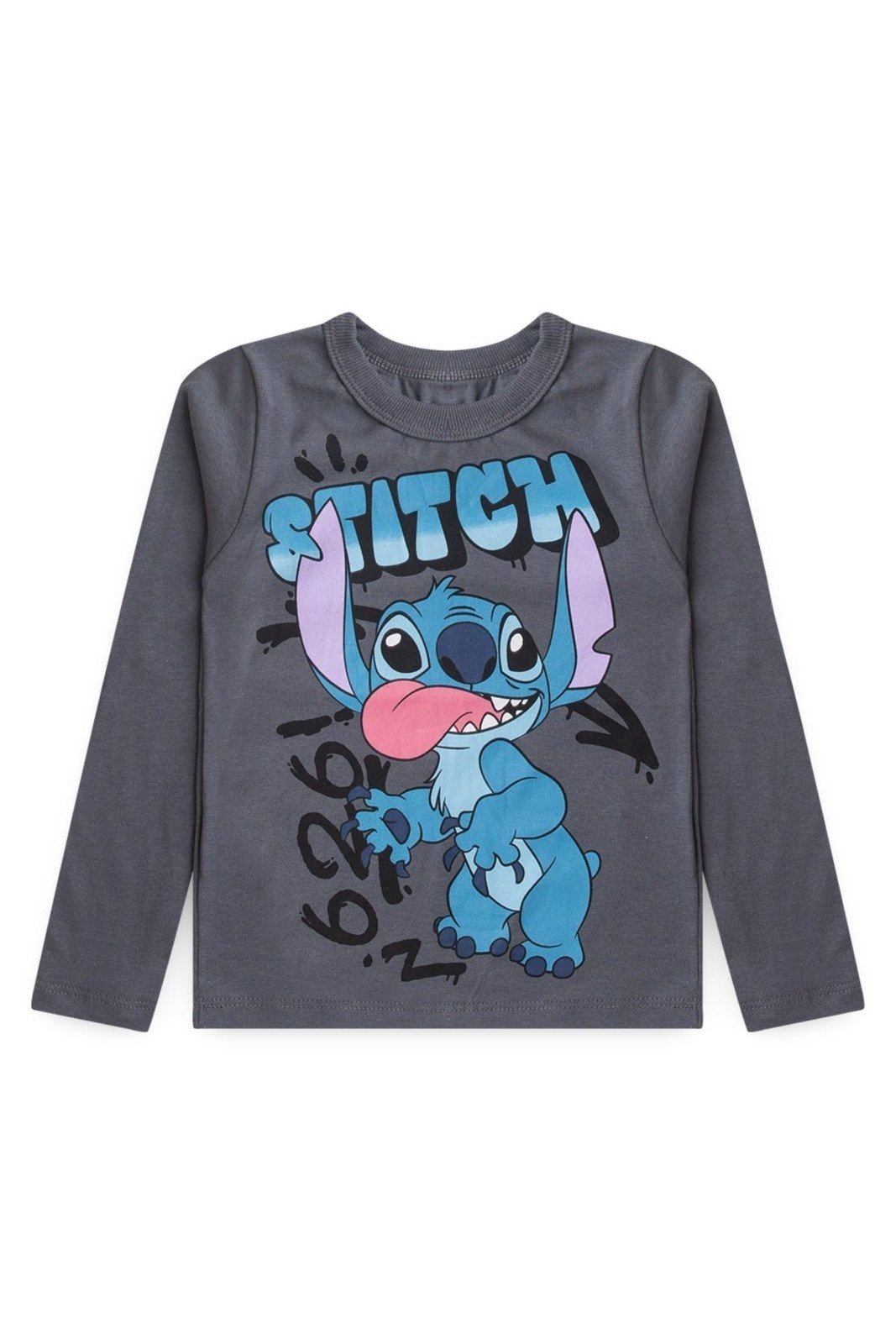 Infantil – Camiseta Disney Stitch Manga Longa