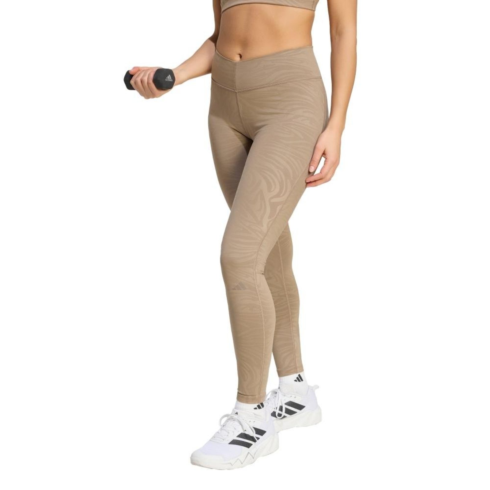 Calça legging estampada All Me Essentials adidas Performance Bege