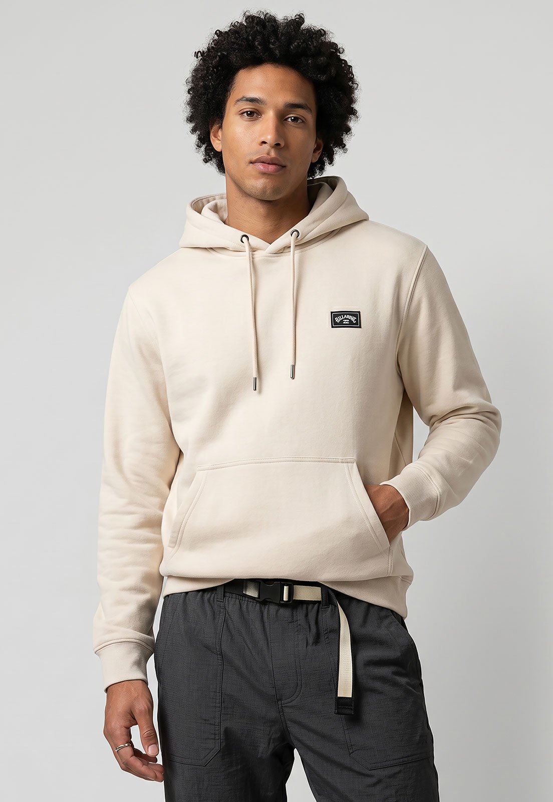 Blusa de Moletom Masculina Billabong Capuz Bege