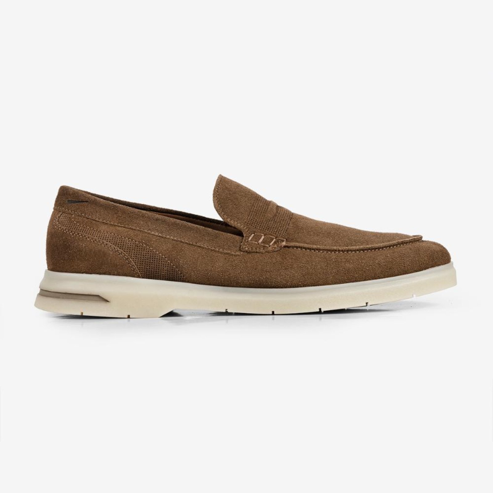 Mocassim Ferracini Marrom Malta Plus de Camurça Masculino Marrom