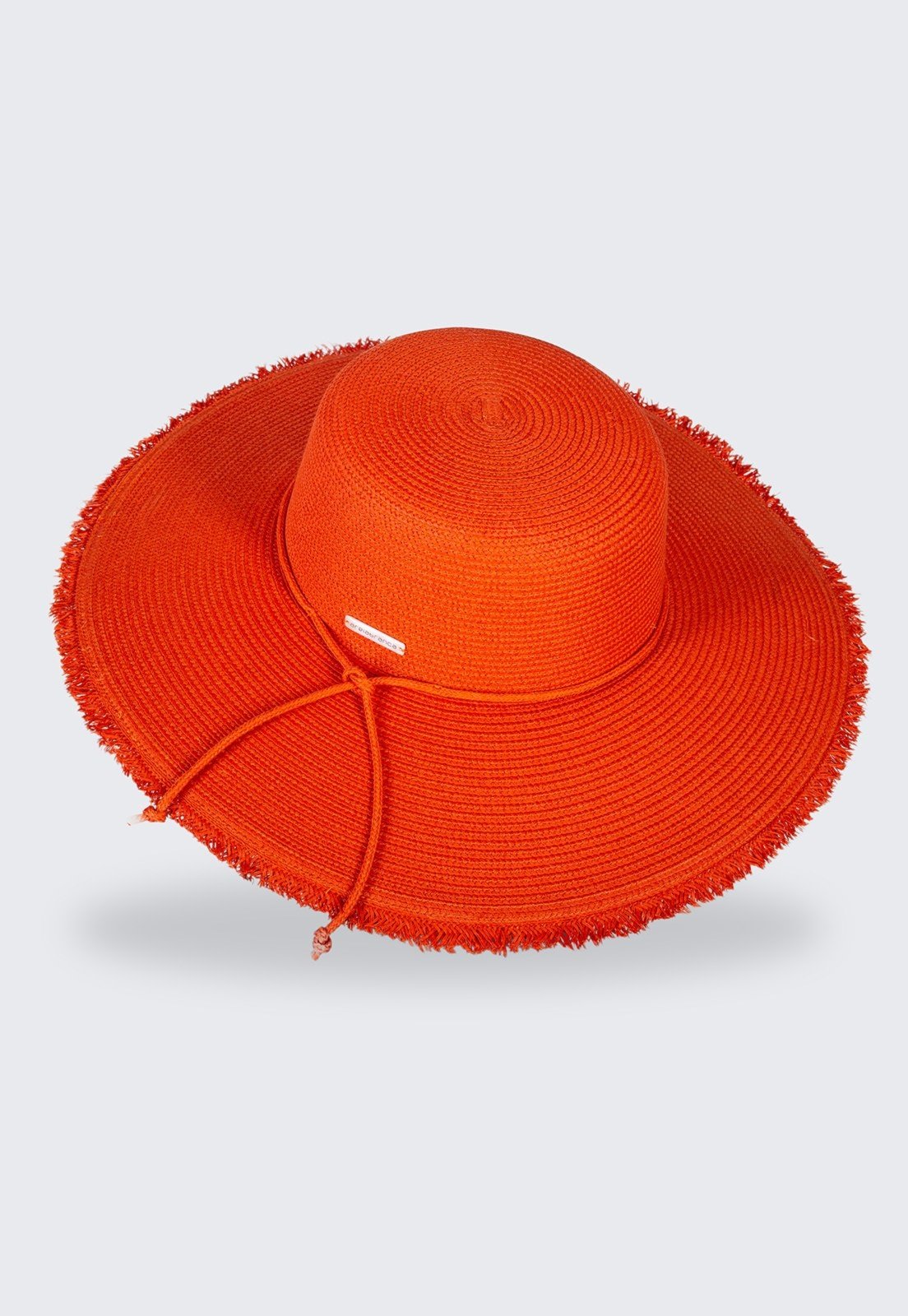 Vista 3 Chapéu Areia Branca UV50+ Dubai Capeline Desfiado Aba Larga laranja Areia Branca laranja