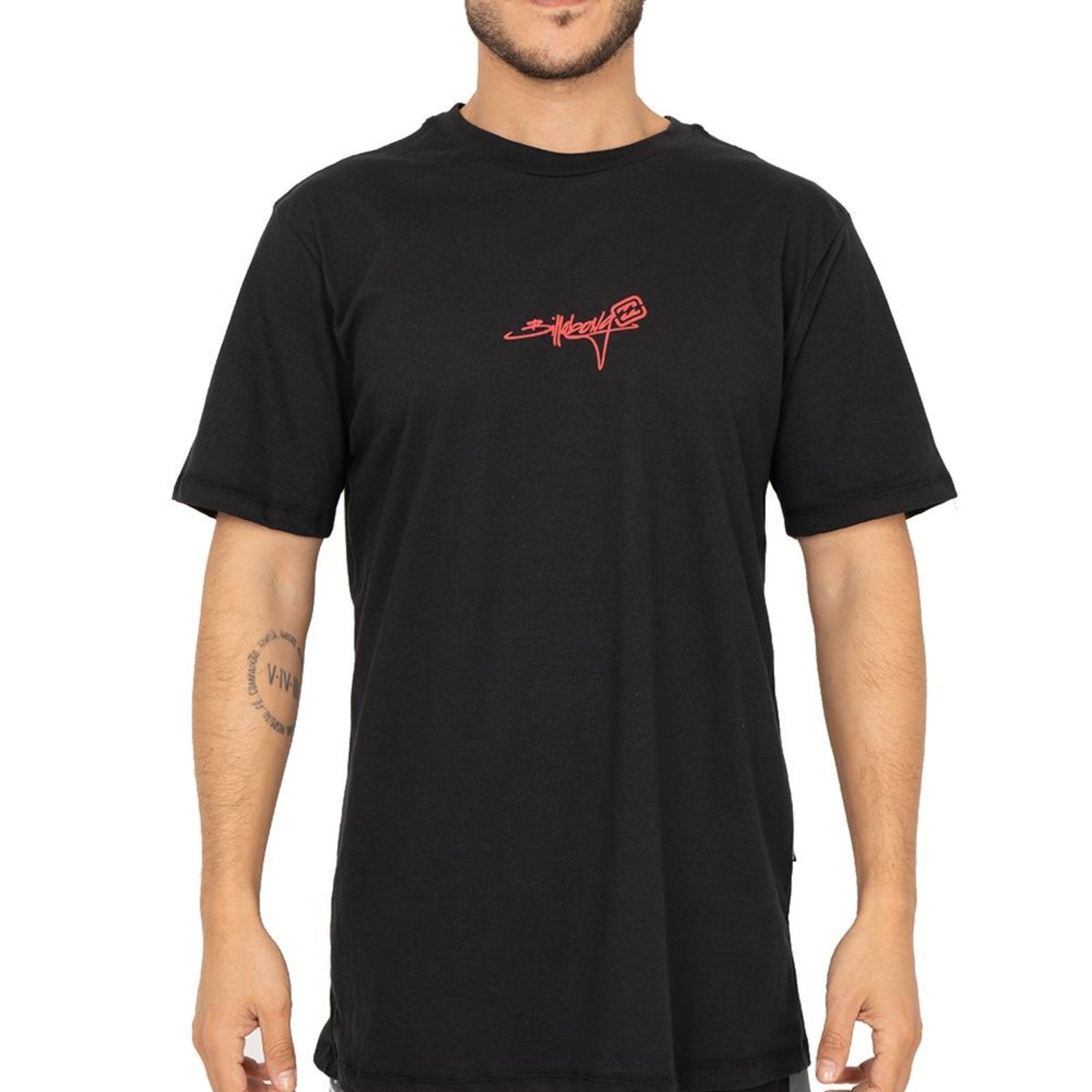 Camiseta Billabong Bracket Script SM26 Masculina Preto