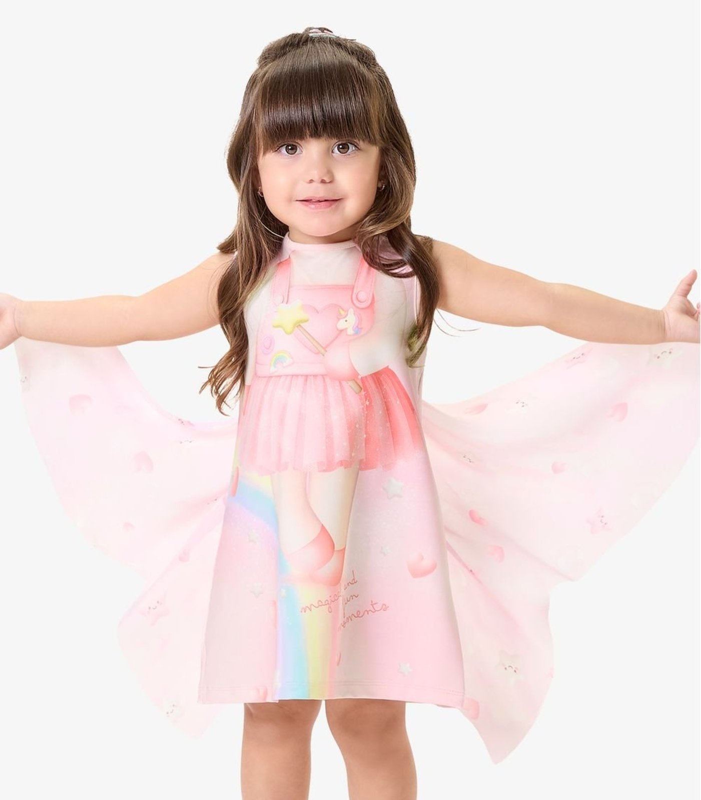 Infantil - Vestido Feminino Com Estampa Rovi Rosa
