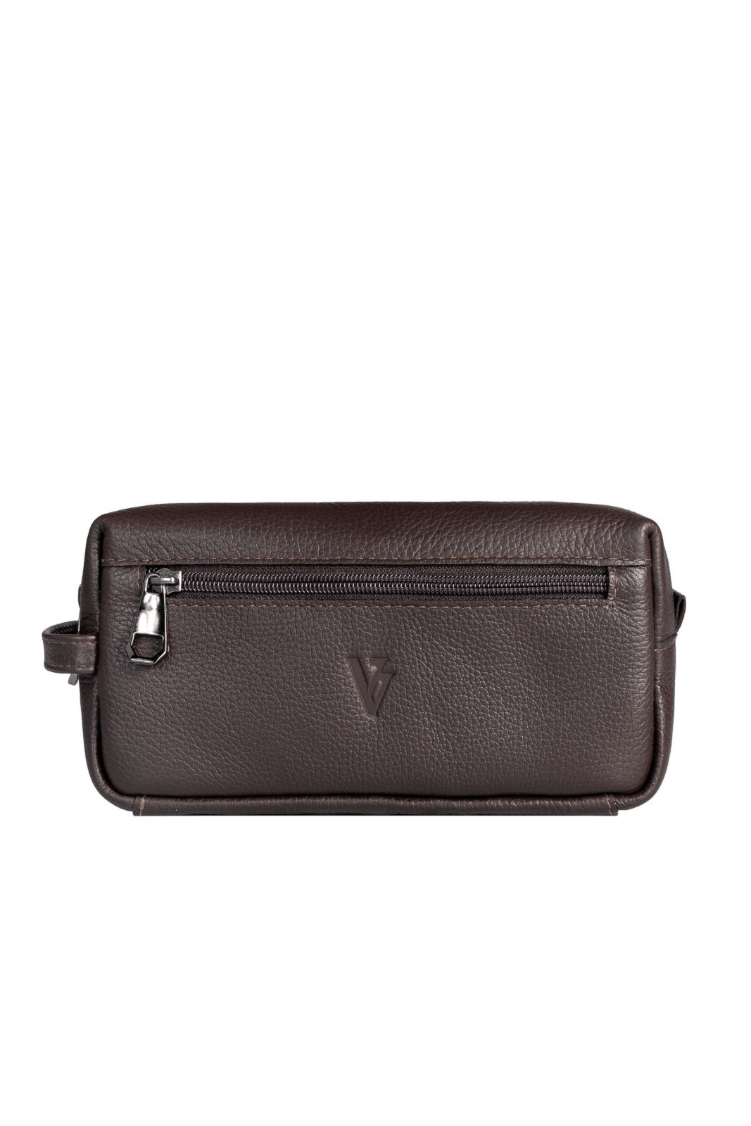 Necessaire Vira Vento Masculina Em Couro Daily 10x20x8cm – Café
