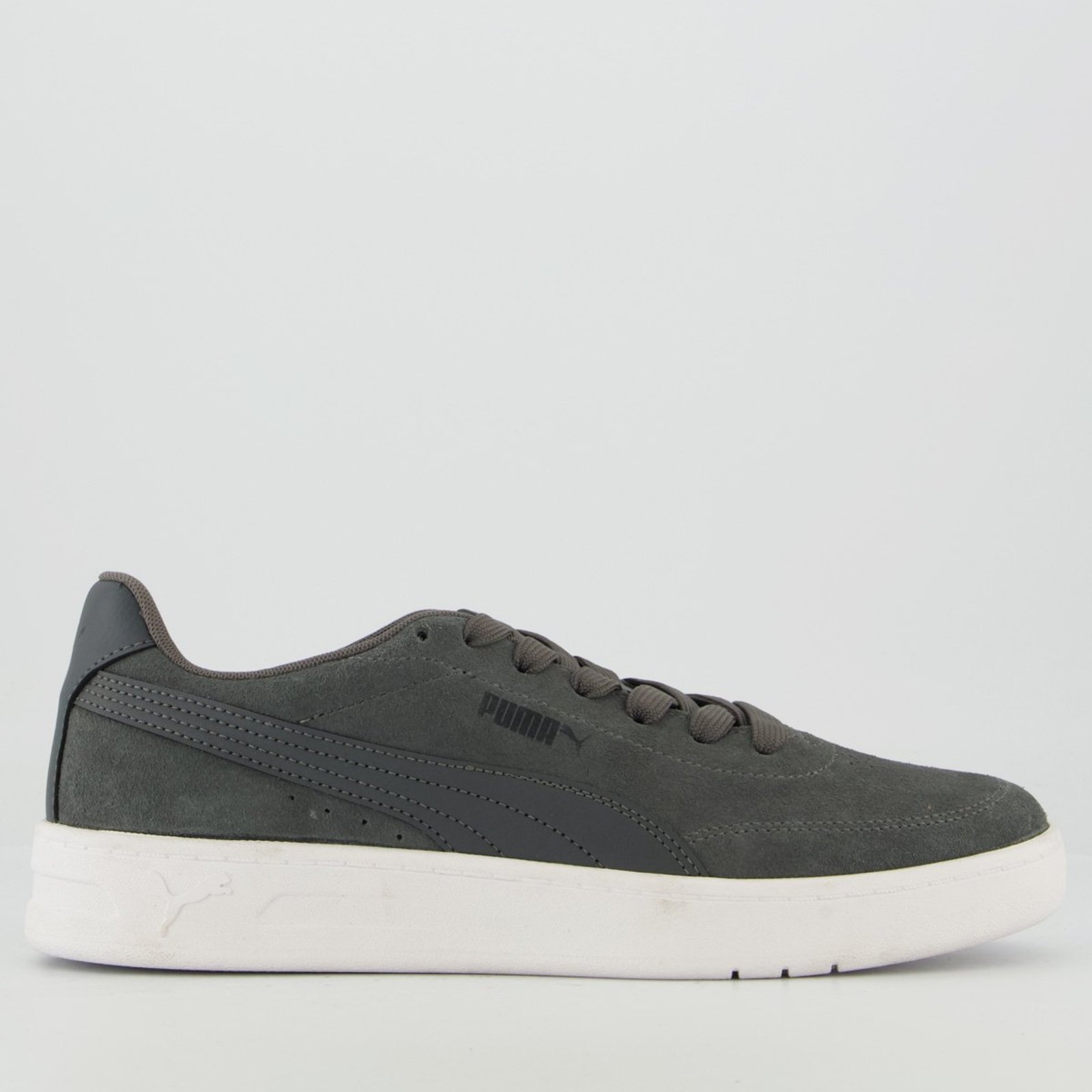 Tênis Puma Court Classic Clean SD BDP Cinza e Branco
