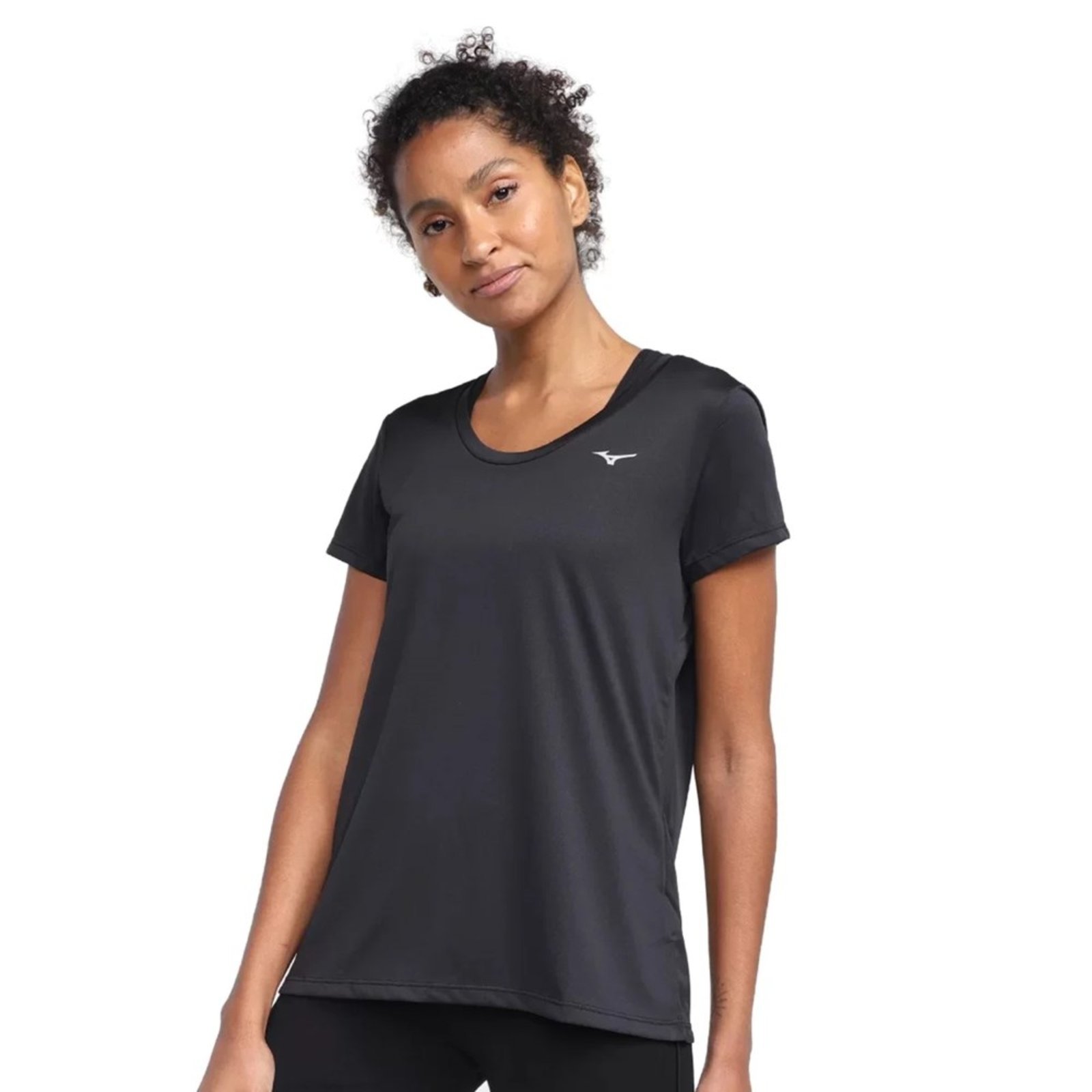Vista 2 Camiseta Mizuno Nirvana Feminina preto Mizuno preto
