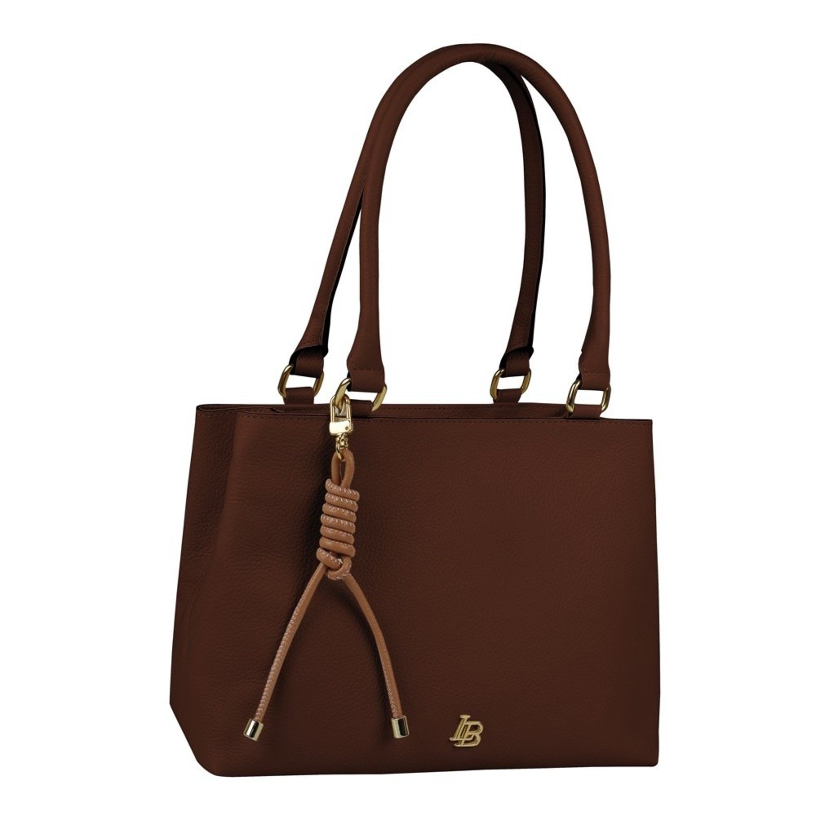 Bolsa Grande Linea Bella 6107 Marrom Escuro