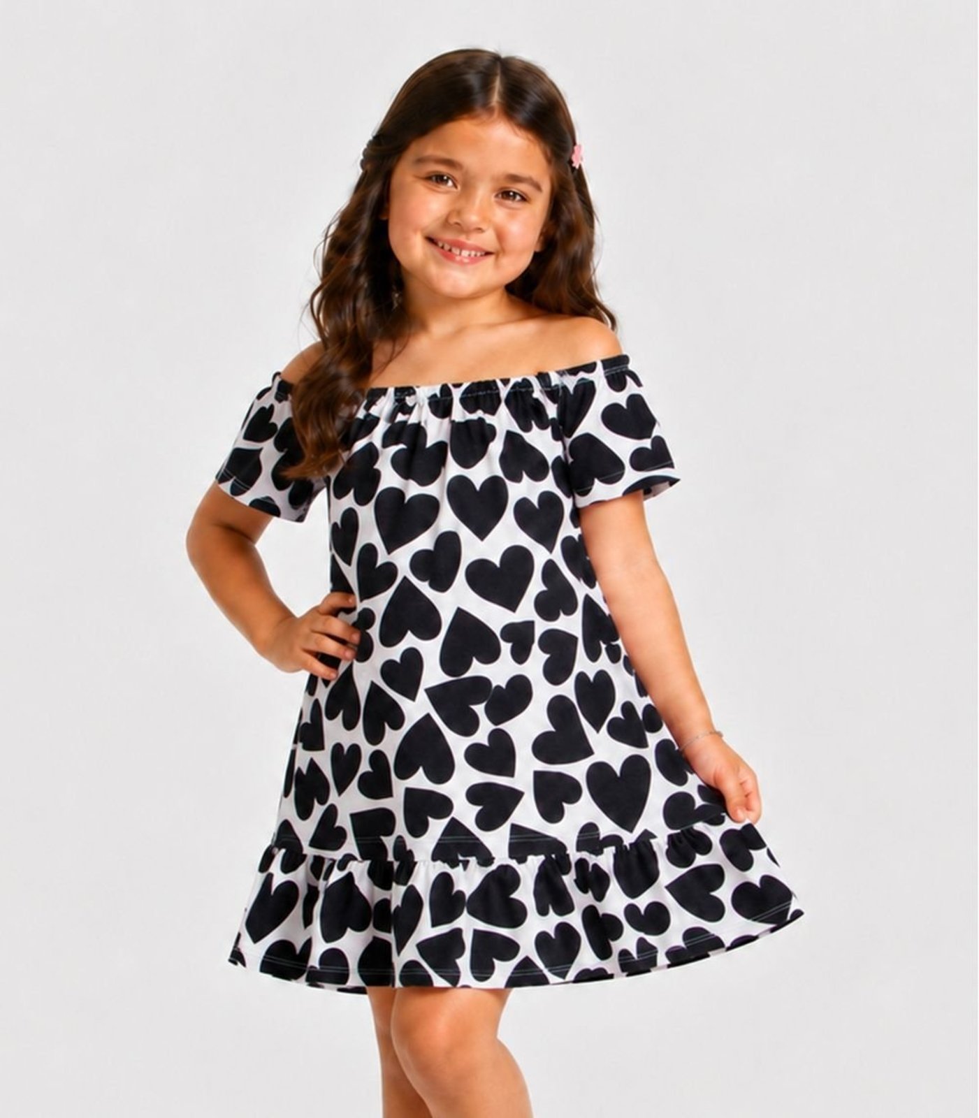 Infantil - Vestido Estampado Infinita Cor Bege