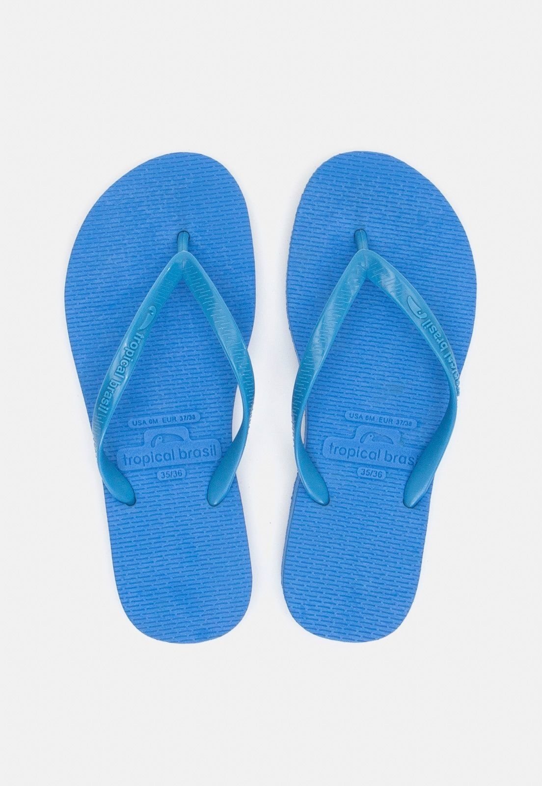 Chinelo Tropical Brasil Bi-Color Slim Azul Jeans