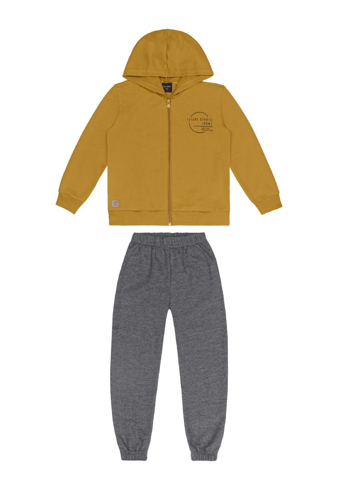 Infantil - Conjunto Jaqueta e Calça Guloseima Marrom