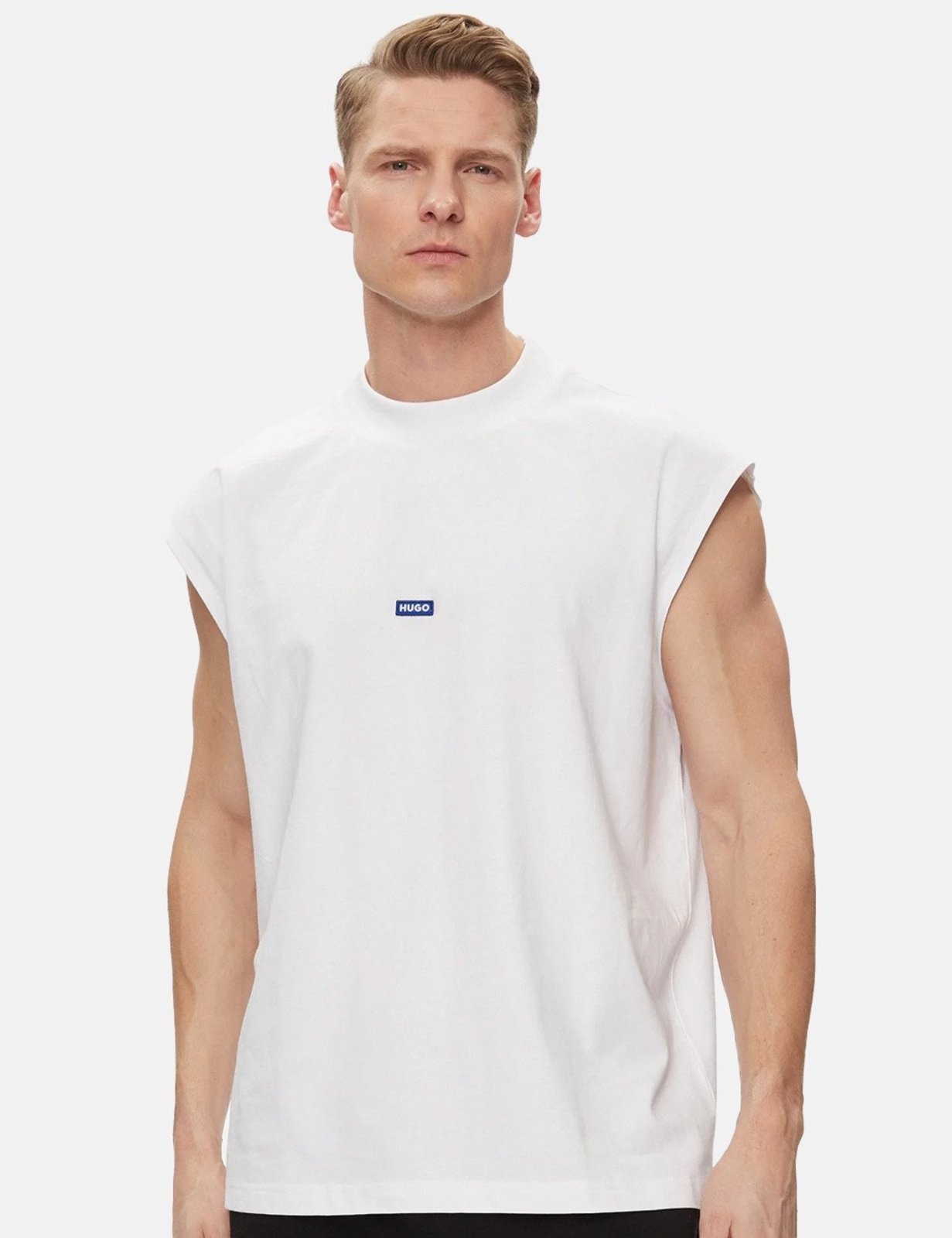 Camiseta Hugo Boss Masculina Regata Navertz Regular Fit Branca
